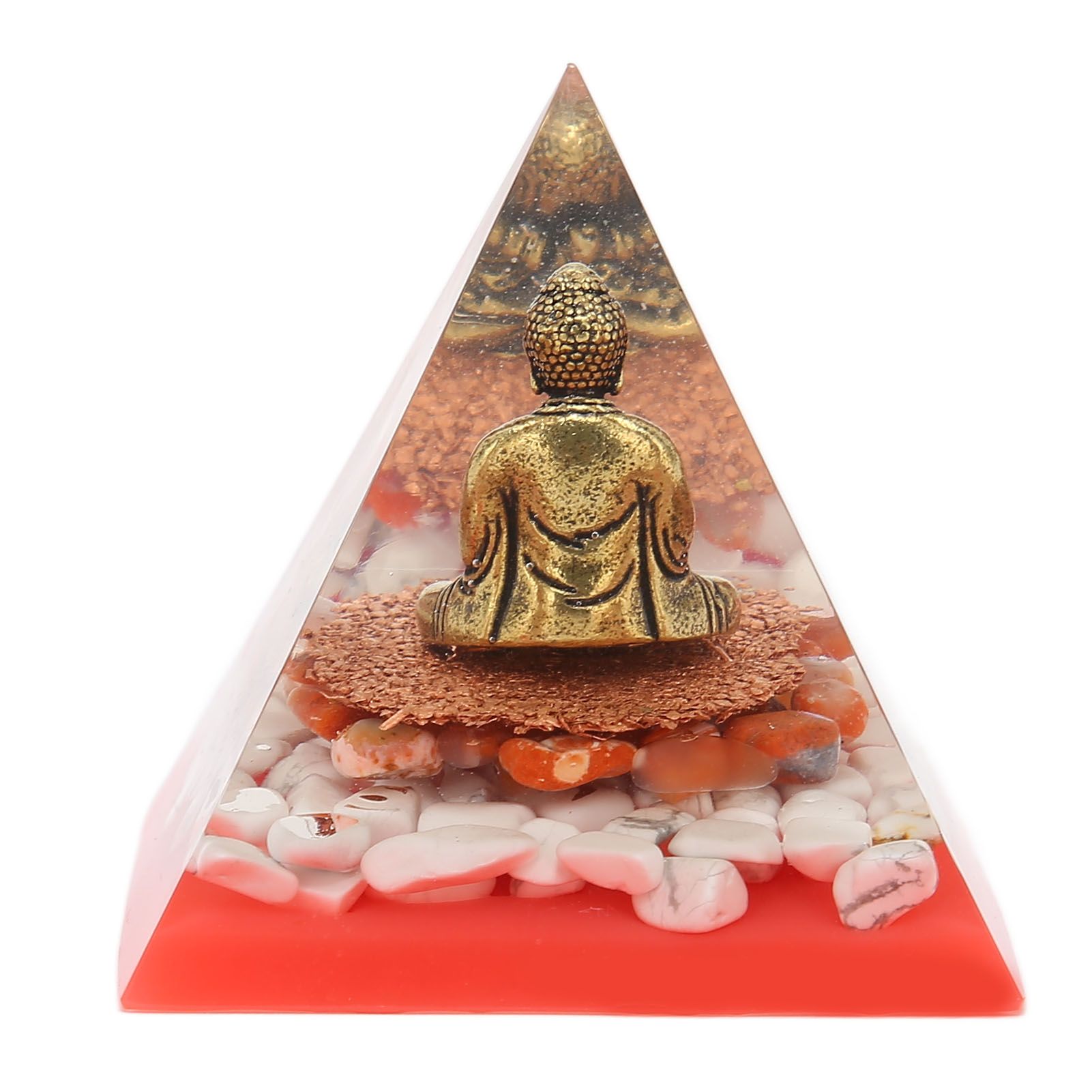 Crystal Pyramid Buddha Epoxy Energy Stone Handicraft for Household Decoration Office Desktop - Image 2