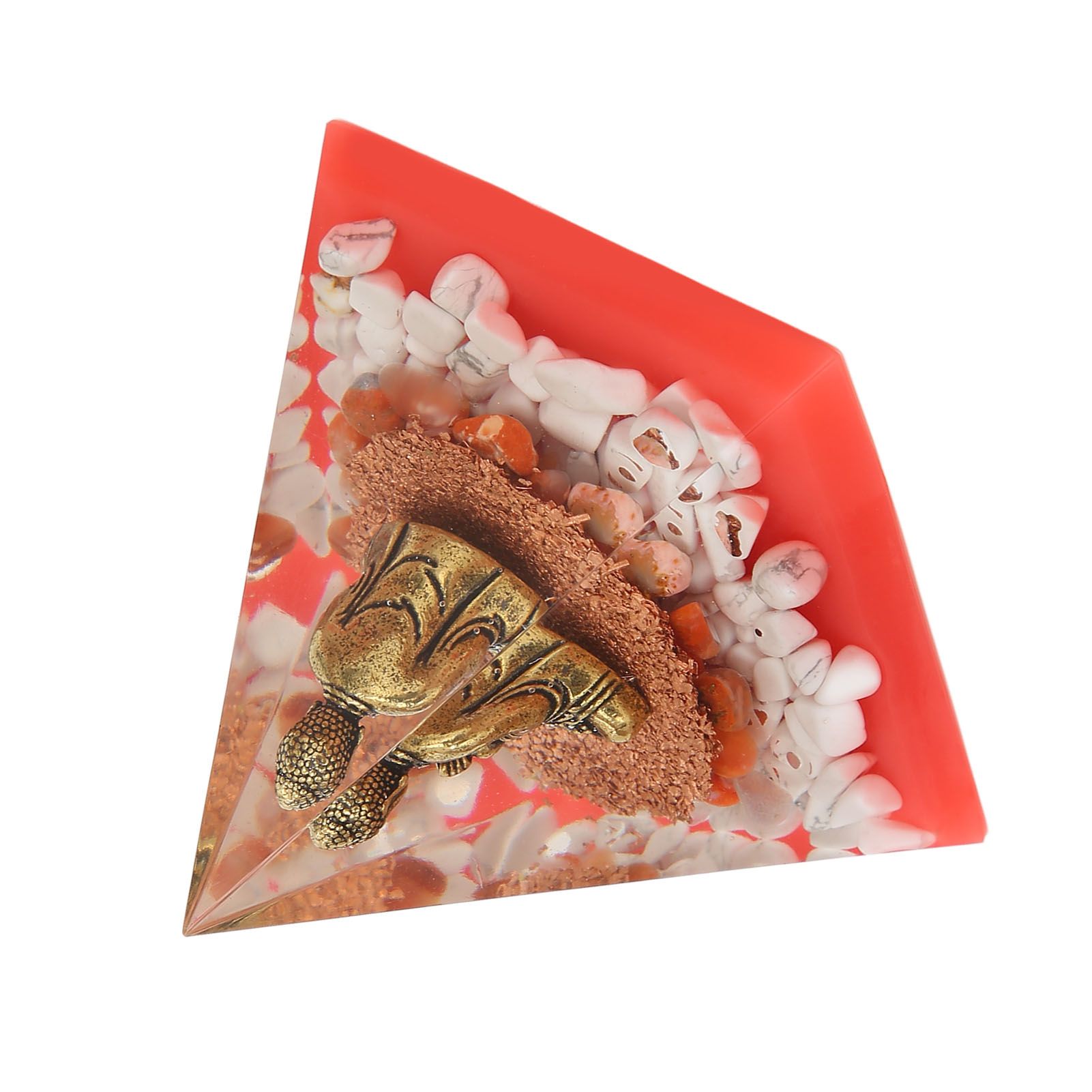 Crystal Pyramid Buddha Epoxy Energy Stone Handicraft for Household Decoration Office Desktop - Image 3