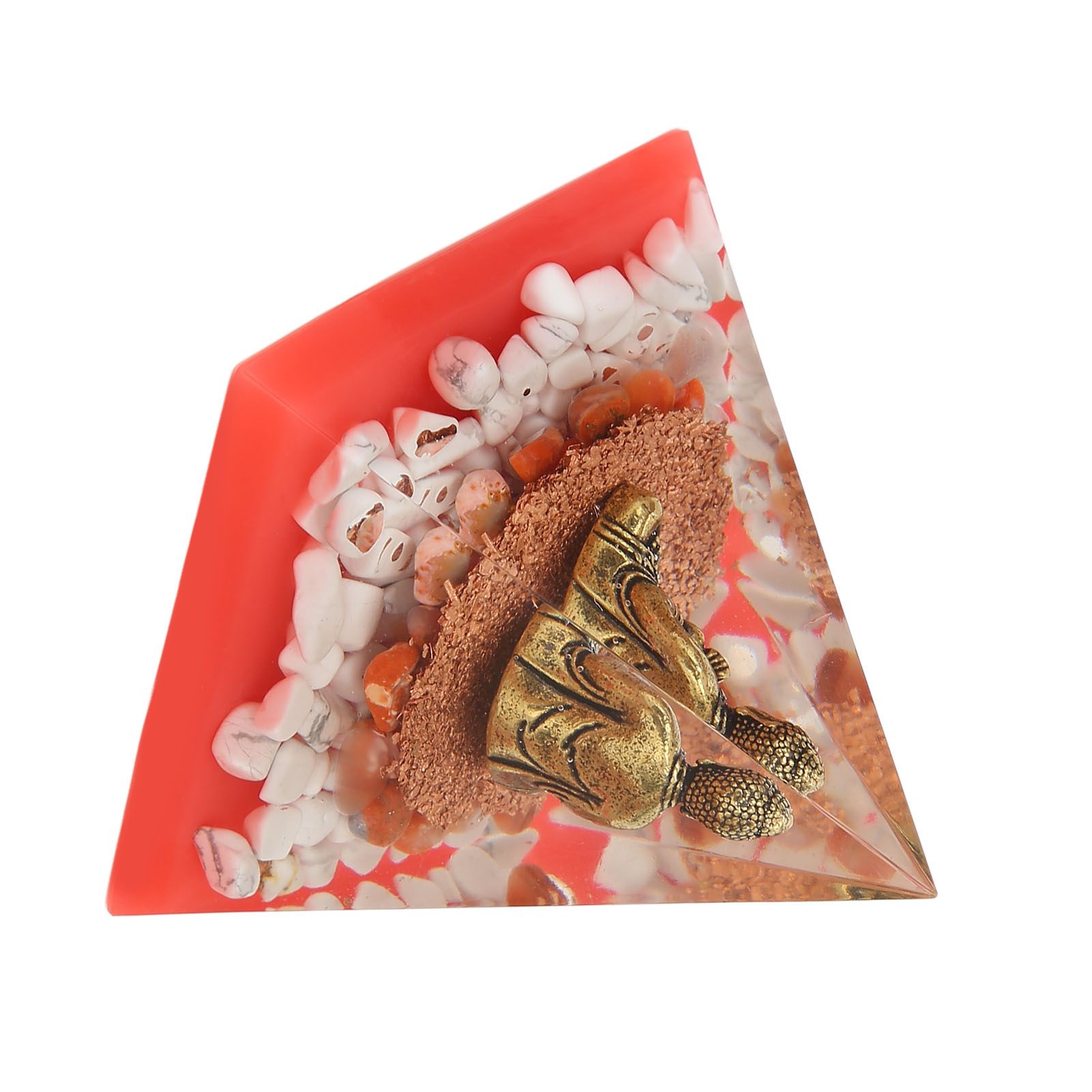 Crystal Pyramid Buddha Epoxy Energy Stone Handicraft for Household Decoration Office Desktop - Image 4