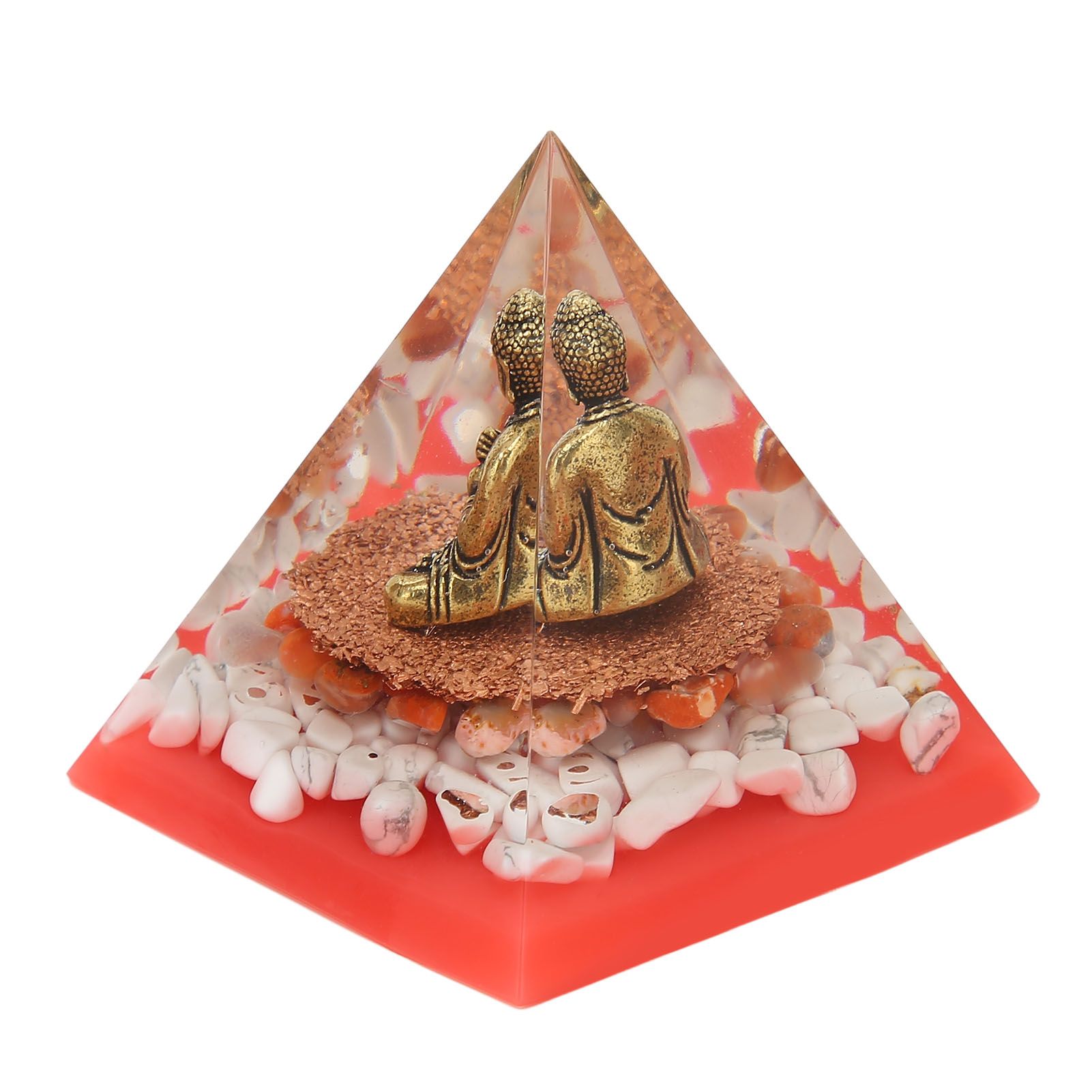 Crystal Pyramid Buddha Epoxy Energy Stone Handicraft for Household Decoration Office Desktop - Image 5