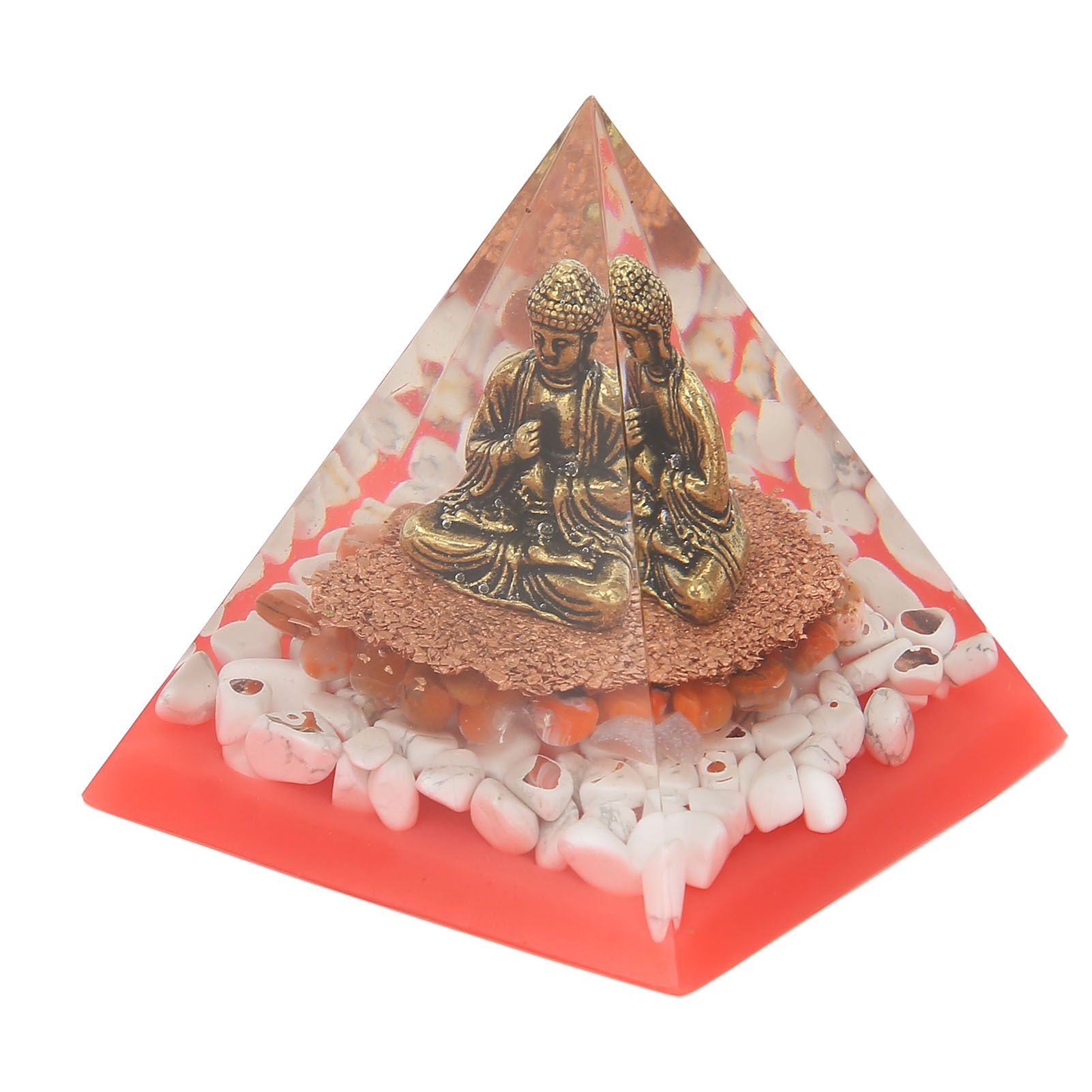Crystal Pyramid Buddha Epoxy Energy Stone Handicraft for Household Decoration Office Desktop - Image 6