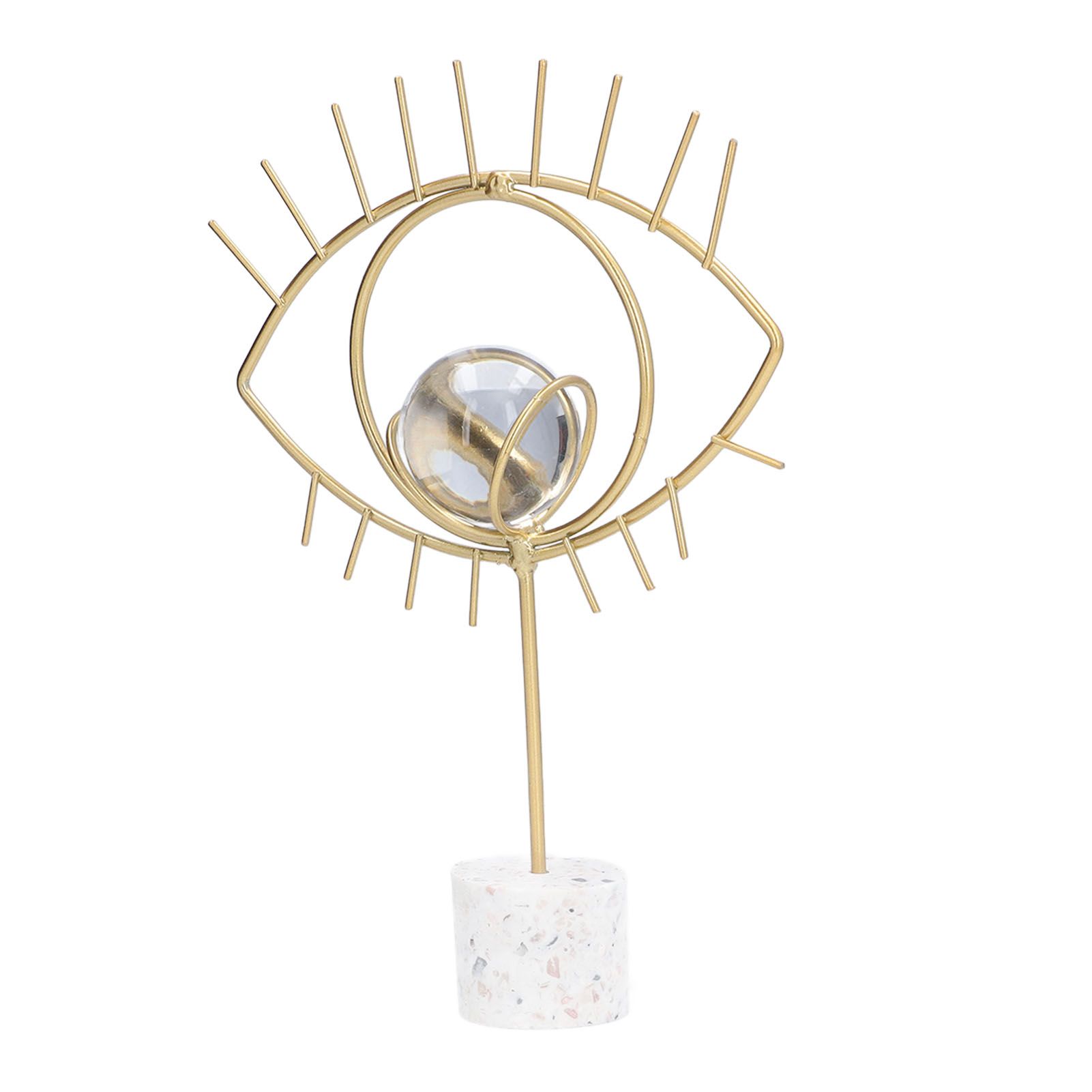 Nordic Wisdom Eye Crystal Ball Decoration Iron Crafts Office Desktop Decoration Home Living Room Cabinet Metal Ornament - Image 3