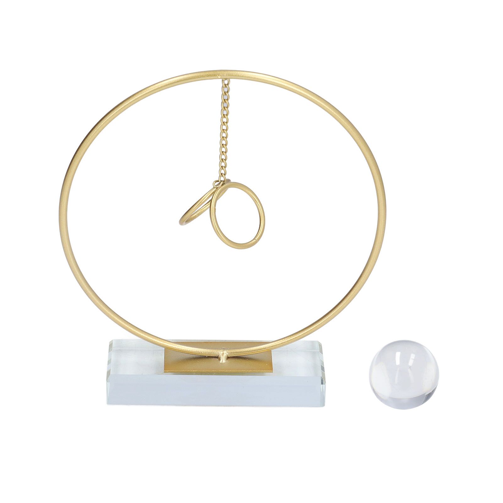 Crystal Ball Ornament Modern Simple Abstract Style Add Vitality Safe Durable Widely Used Fortune Teller Crystal Ball - Image 1
