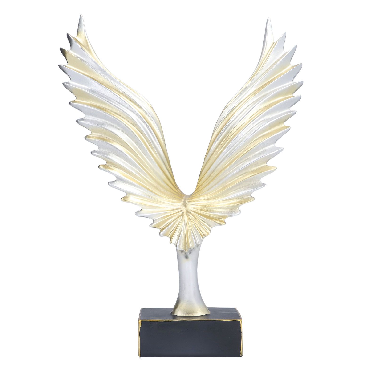 Nordic Wing Statue Resin Sculpture Statue Ornaments Modern Living Room Decoration Desktop Abstract Crafts Champagne Gold - Image 2