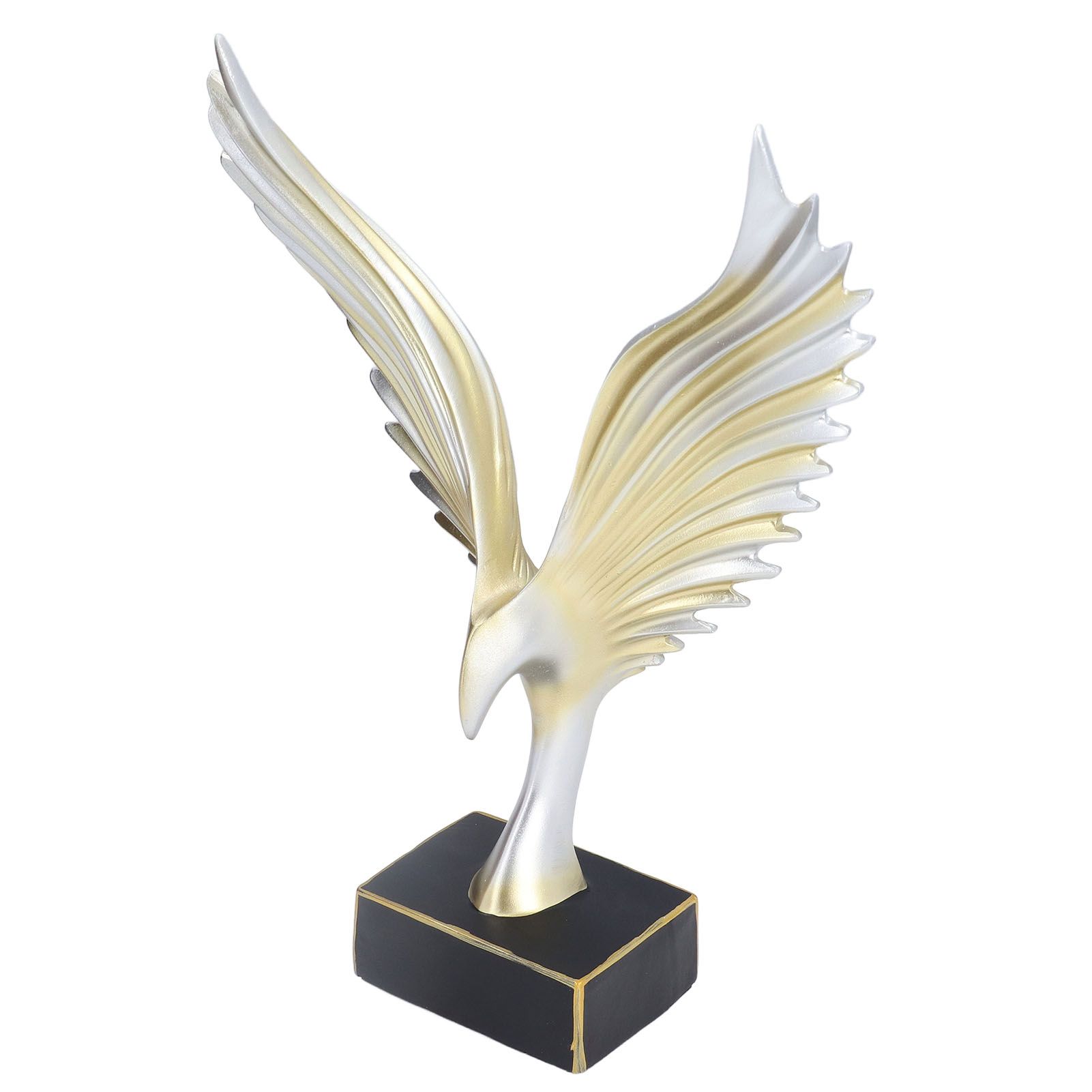 Nordic Wing Statue Resin Sculpture Statue Ornaments Modern Living Room Decoration Desktop Abstract Crafts Champagne Gold - Image 4