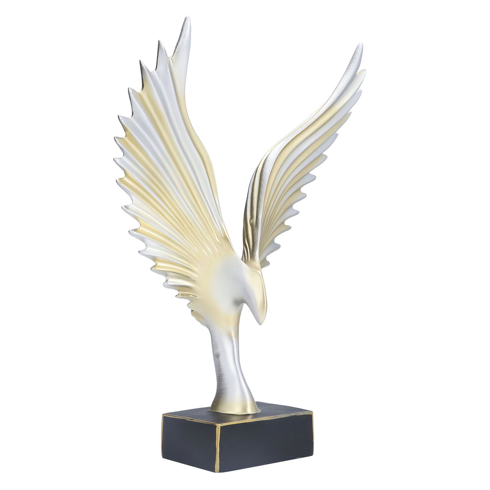 Nordic Wing Statue Resin Sculpture Statue Ornaments Modern Living Room Decoration Desktop Abstract Crafts Champagne Gold - Image 5