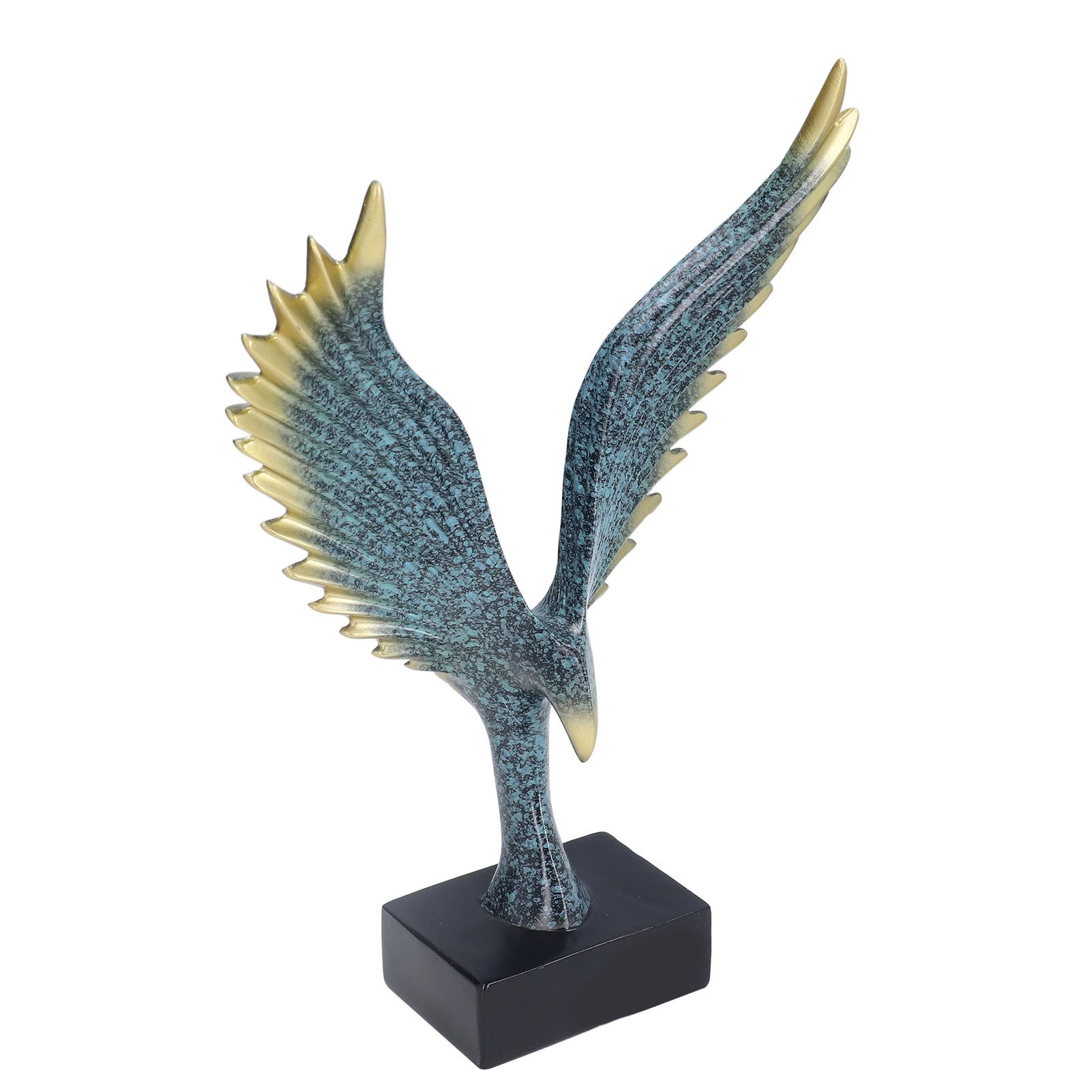 Nordic Wing Statue Resin Sculpture Statue Ornaments Modern Living Room Decoration Desktop Abstract Crafts Champagne Blue - Image 4