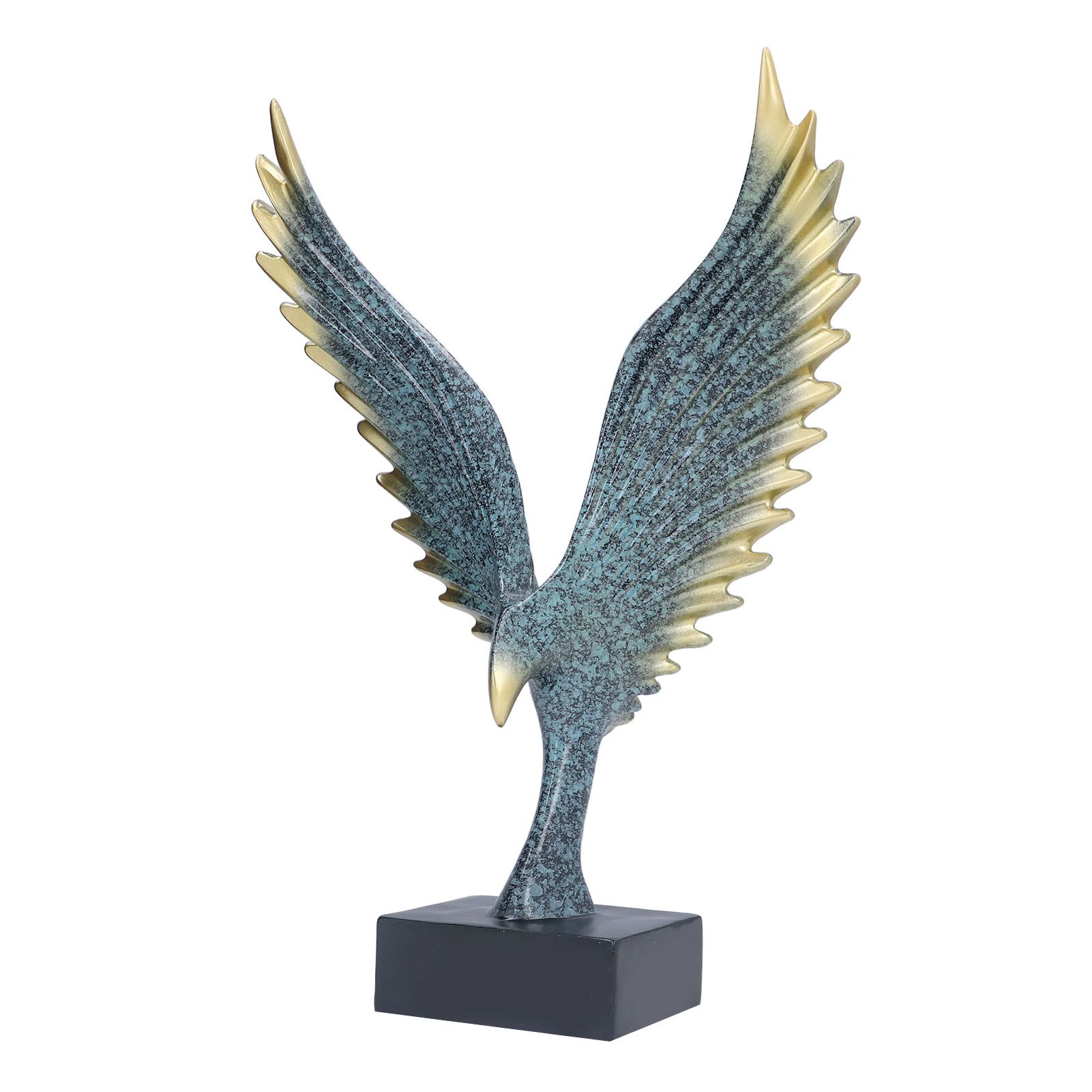 Nordic Wing Statue Resin Sculpture Statue Ornaments Modern Living Room Decoration Desktop Abstract Crafts Champagne Blue - Image 5