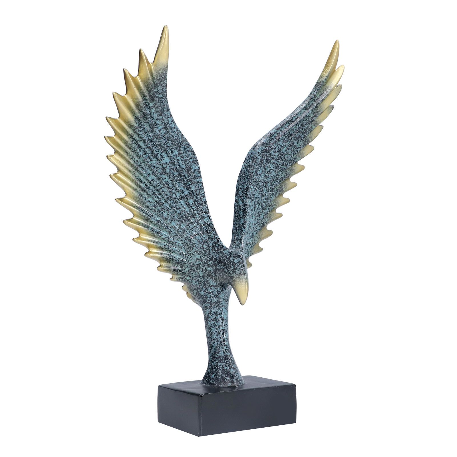 Nordic Wing Statue Resin Sculpture Statue Ornaments Modern Living Room Decoration Desktop Abstract Crafts Champagne Blue - Image 6