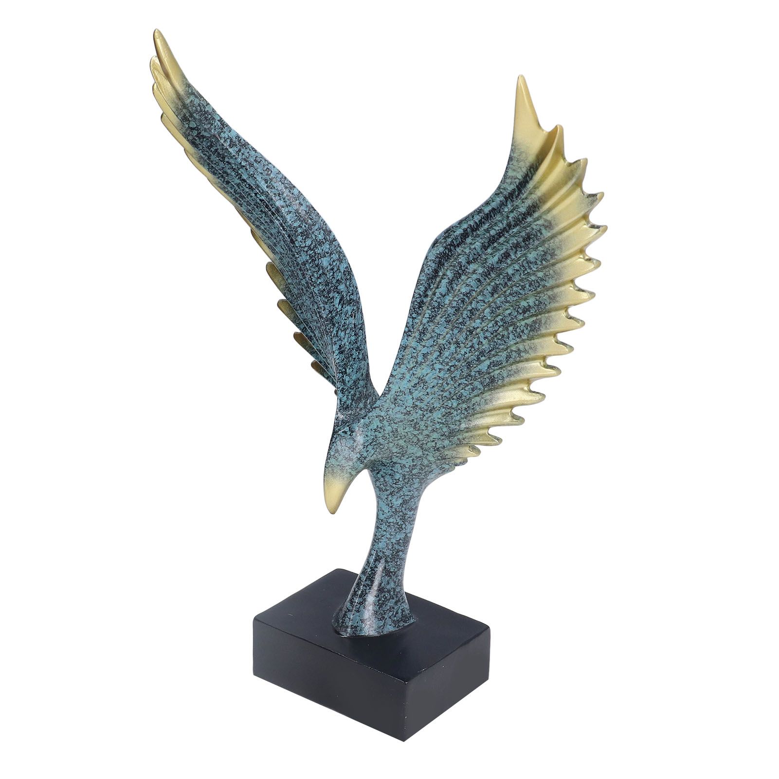 Nordic Wing Statue Resin Sculpture Statue Ornaments Modern Living Room Decoration Desktop Abstract Crafts Champagne Blue - Image 8