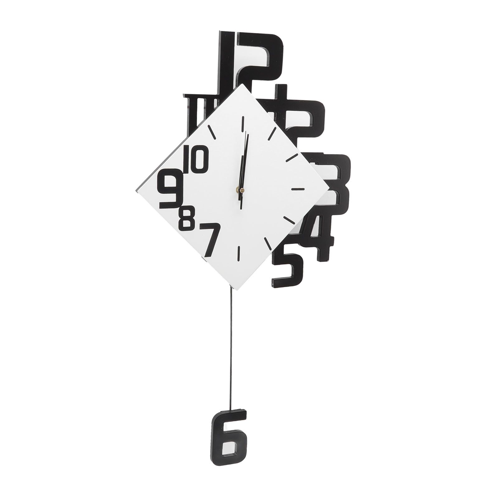 Frameless Pendulum Wall Clocks Number Decoration DIY Assembly Modern Wall Clocks with Silent Movement Wall Clock for Office - Image 2