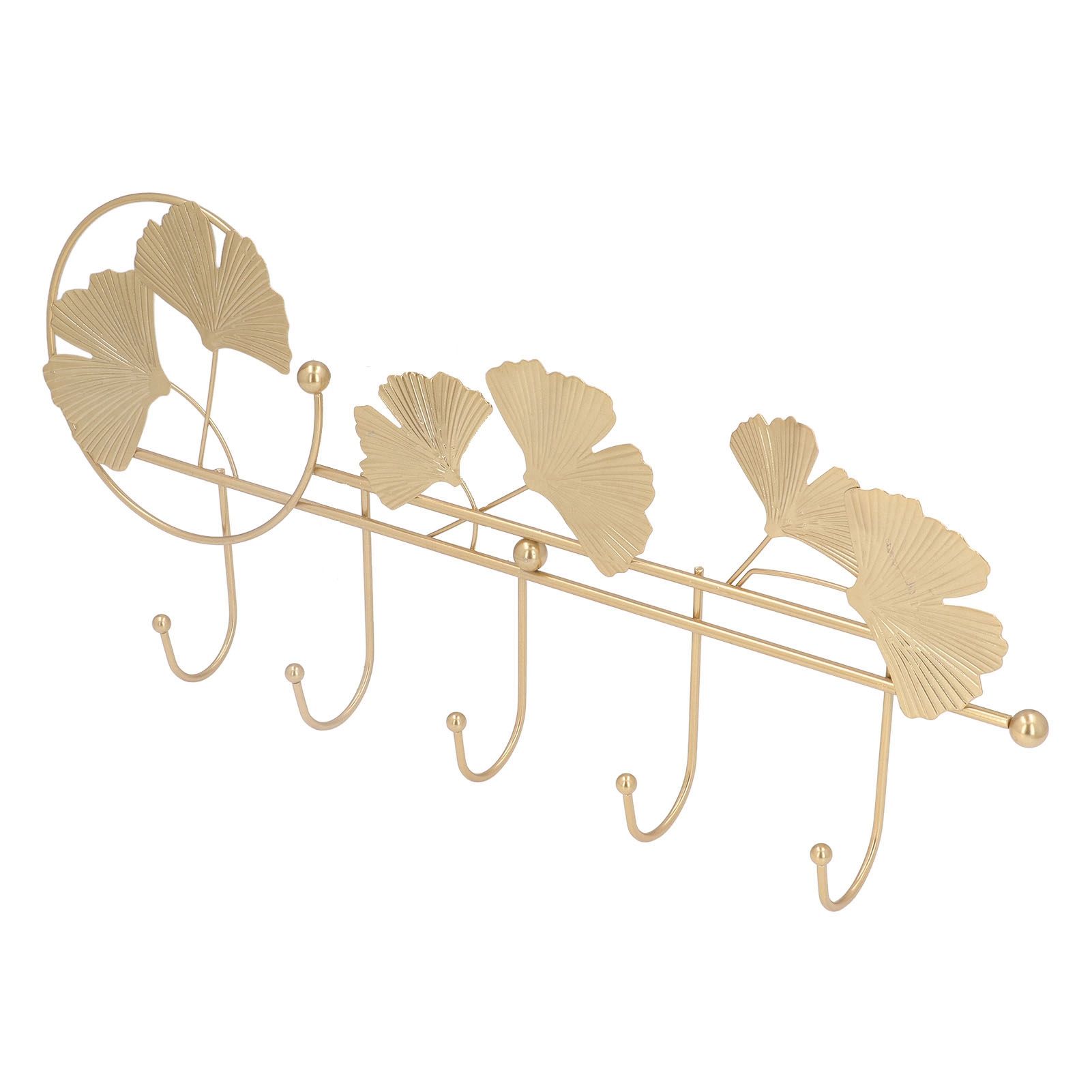 Wall Coat Rack Ginkgo Leaf Design Simple Elegant Style Wide Application Wall Mounted Coat Rack for Clothes Hat Keys - Image 4