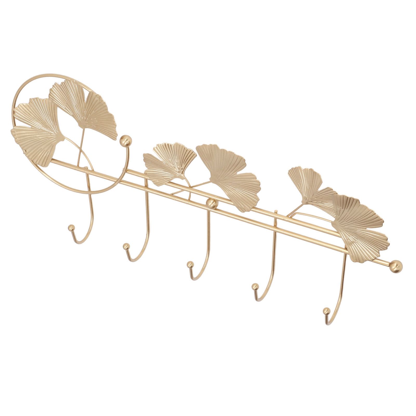 Wall Coat Rack Ginkgo Leaf Design Simple Elegant Style Wide Application Wall Mounted Coat Rack for Clothes Hat Keys - Image 6