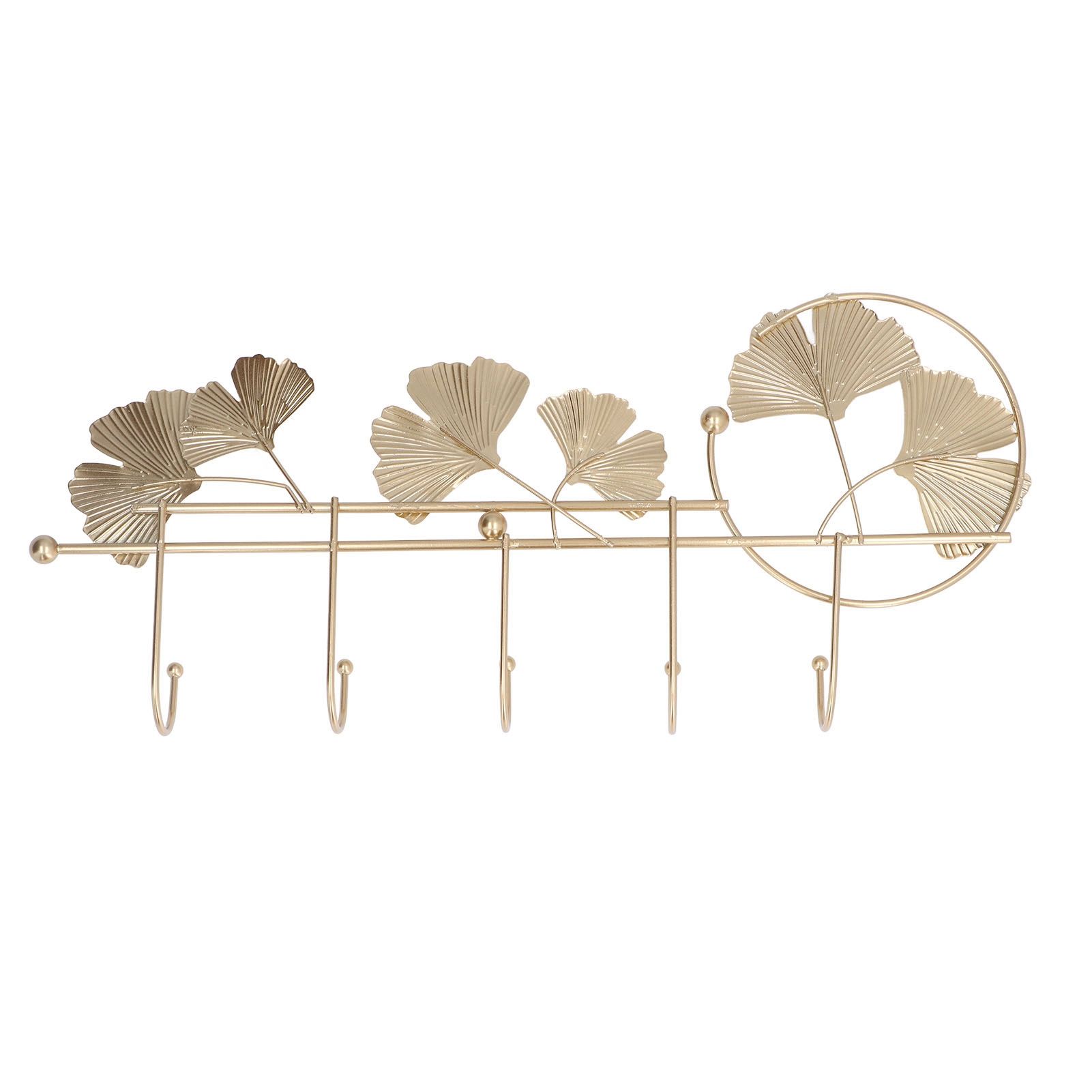 Wall Coat Rack Ginkgo Leaf Design Simple Elegant Style Wide Application Wall Mounted Coat Rack for Clothes Hat Keys - Image 8