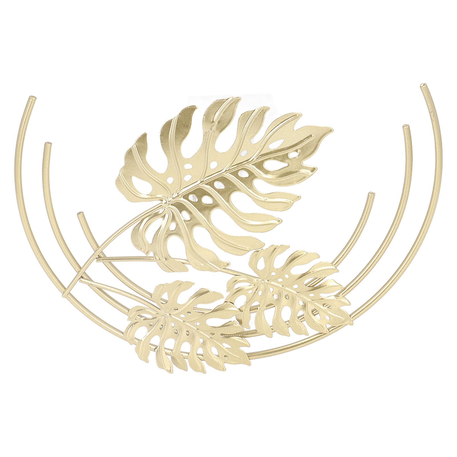Iron Wall Sculptures Gold Metal Leaf Wall Decor for Living Room Bedroom Office Home A - Image 1