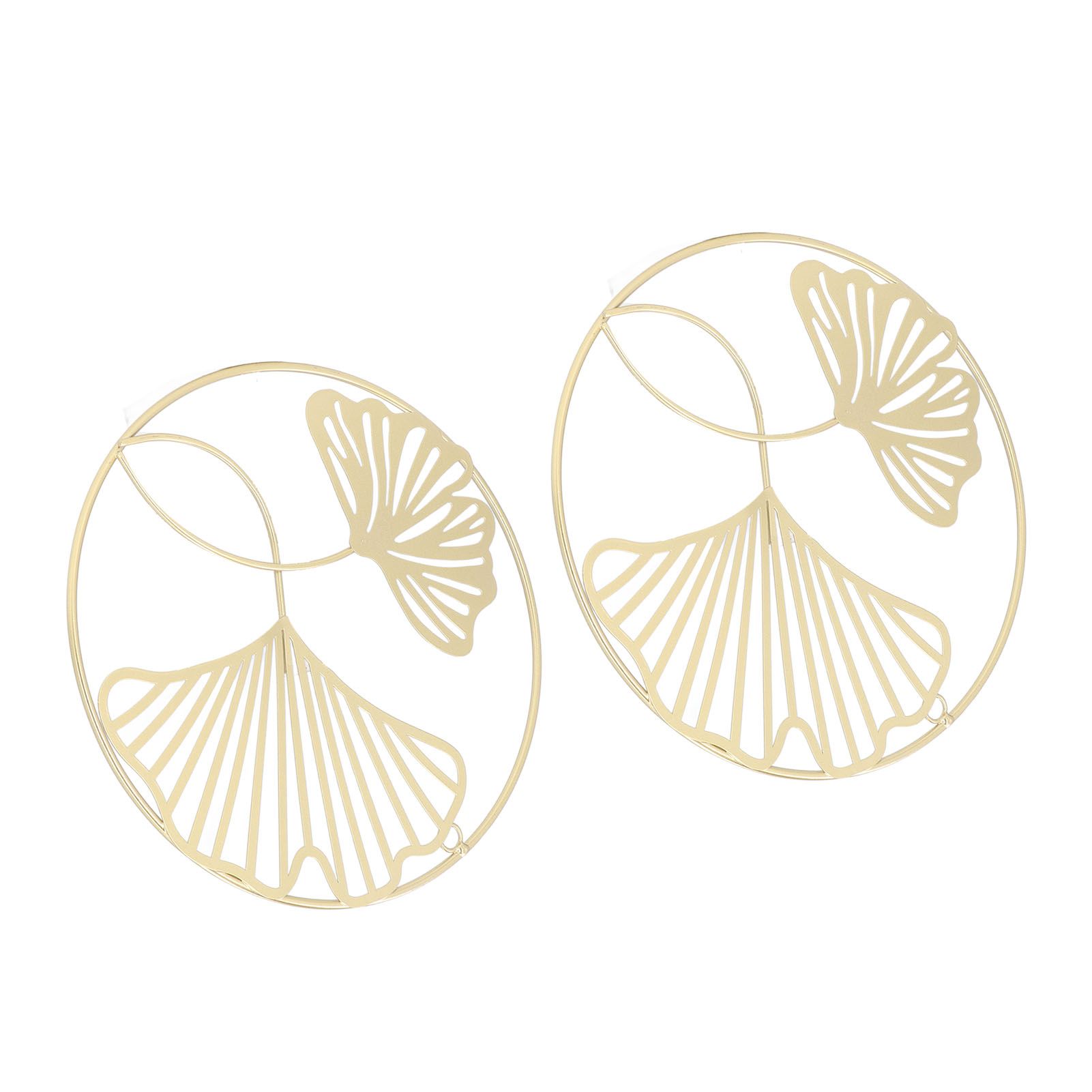 2pcs Gold Wall Decor Iron Art 3D Stereo Ginkgo Leaves Wall Sculpture for Sofa Background Entrance Dining Room Study - Image 6