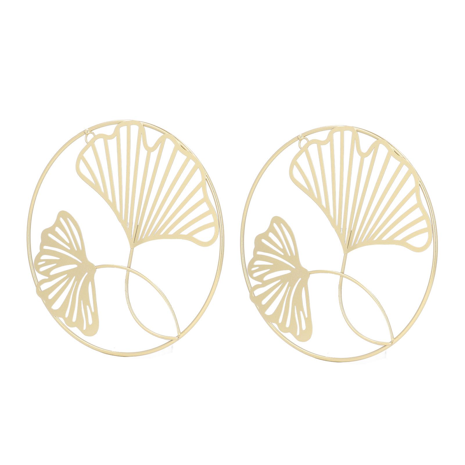 2pcs Gold Wall Decor Iron Art 3D Stereo Ginkgo Leaves Wall Sculpture for Sofa Background Entrance Dining Room Study - Image 8