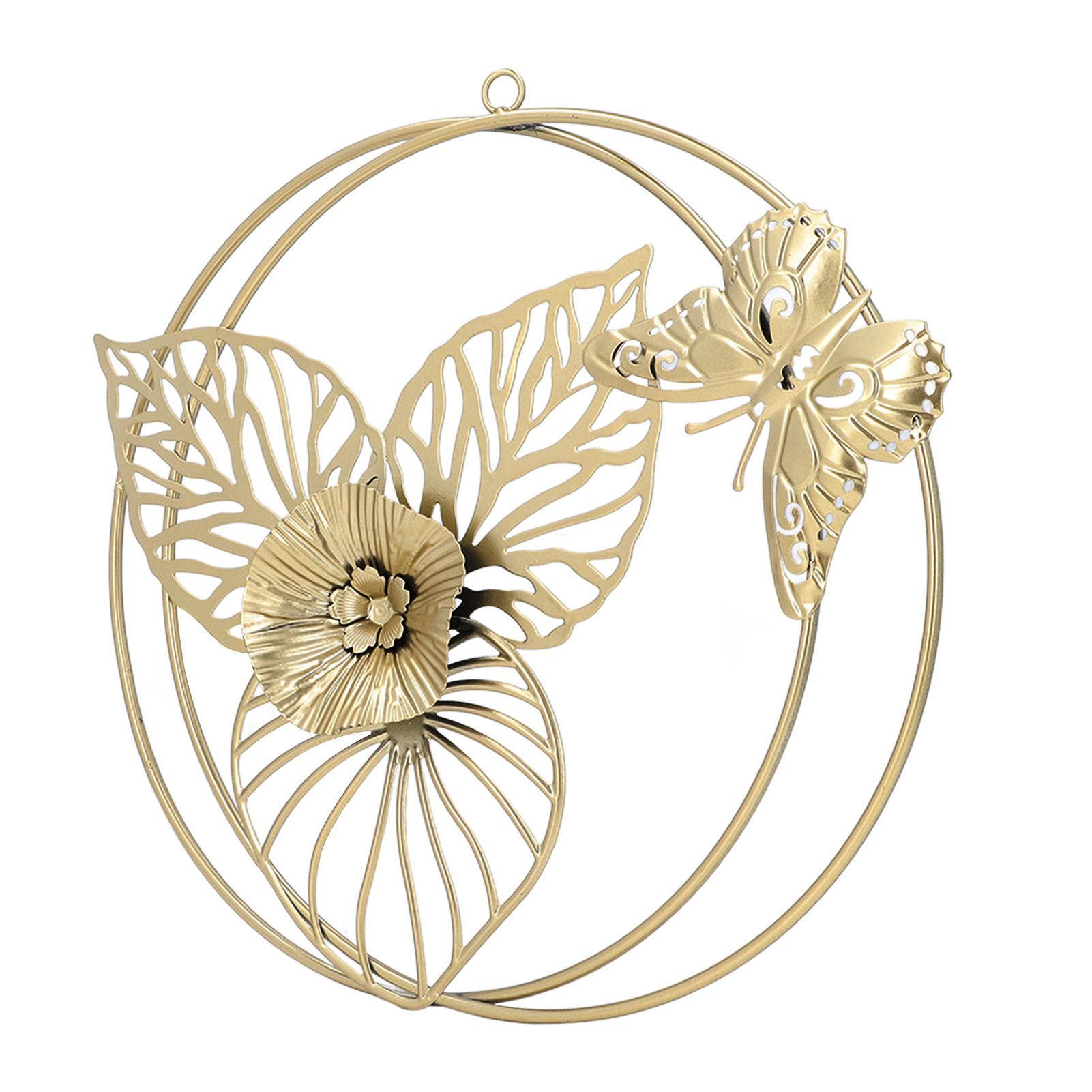 Gold Flower Butterfly Wall Decor Light Luxury Butterfly Wall Sculptures for Bedroom Livingroom Office - Image 2