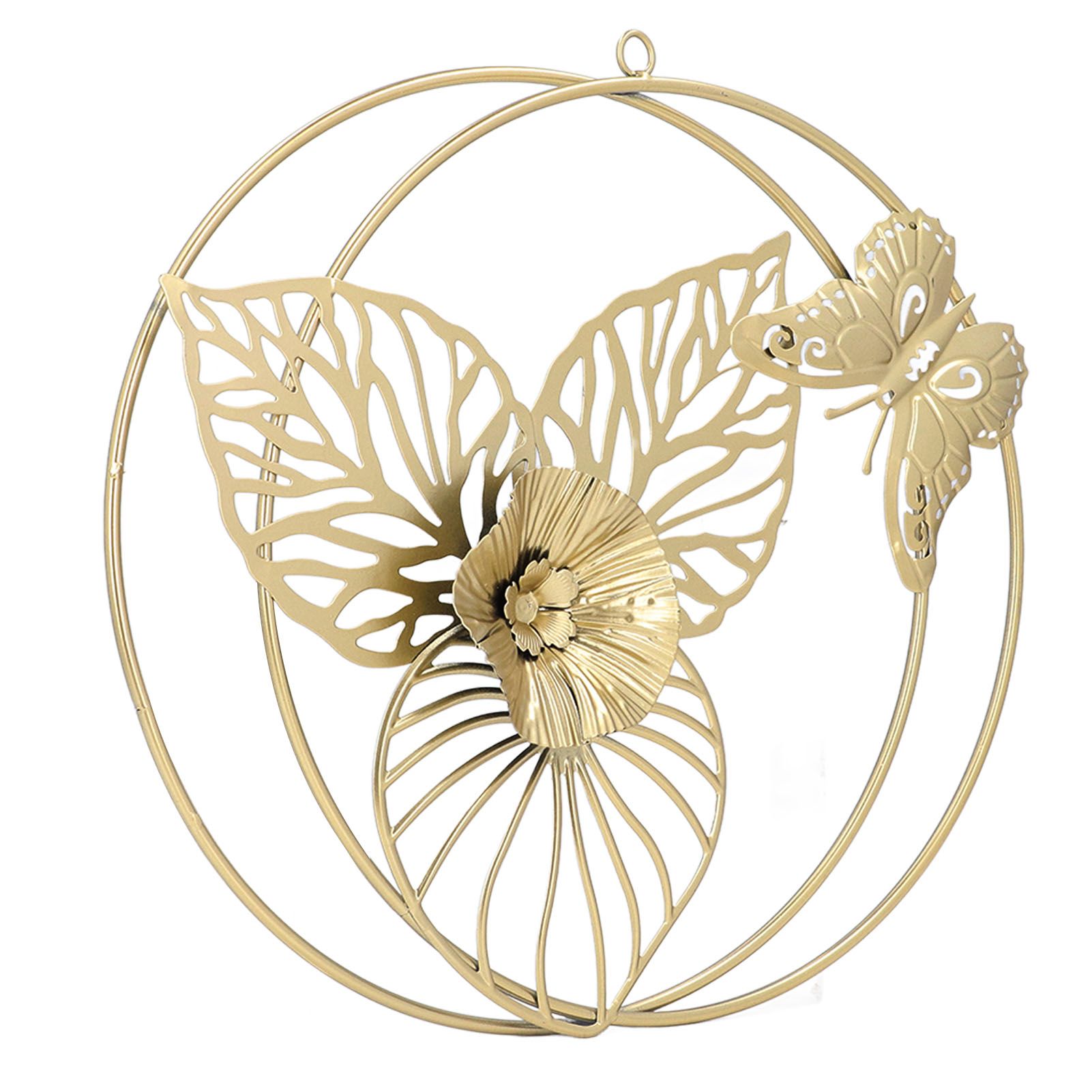 Gold Flower Butterfly Wall Decor Light Luxury Butterfly Wall Sculptures for Bedroom Livingroom Office - Image 3