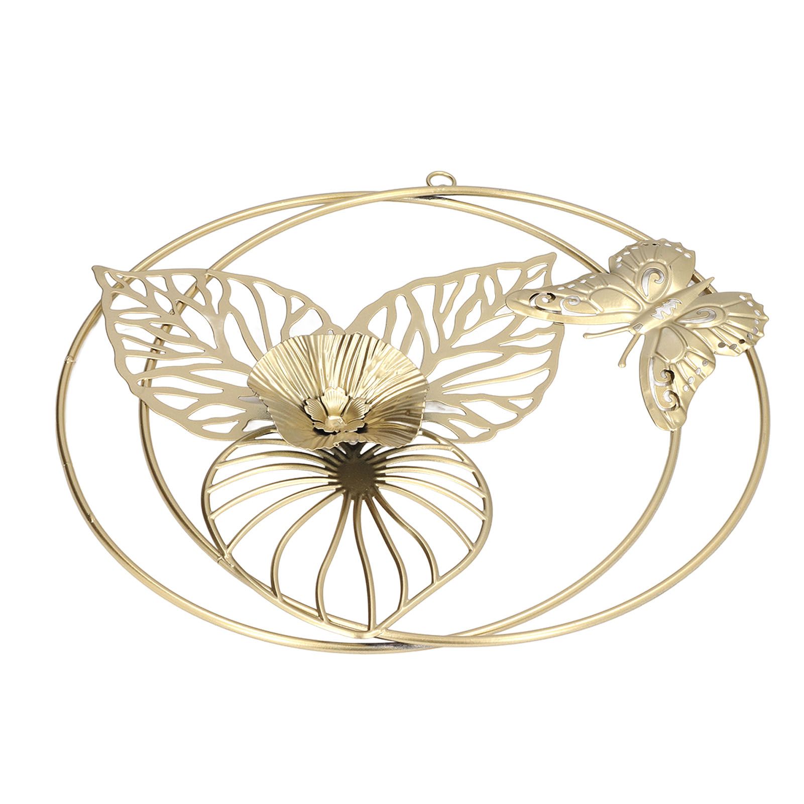 Gold Flower Butterfly Wall Decor Light Luxury Butterfly Wall Sculptures for Bedroom Livingroom Office - Image 7