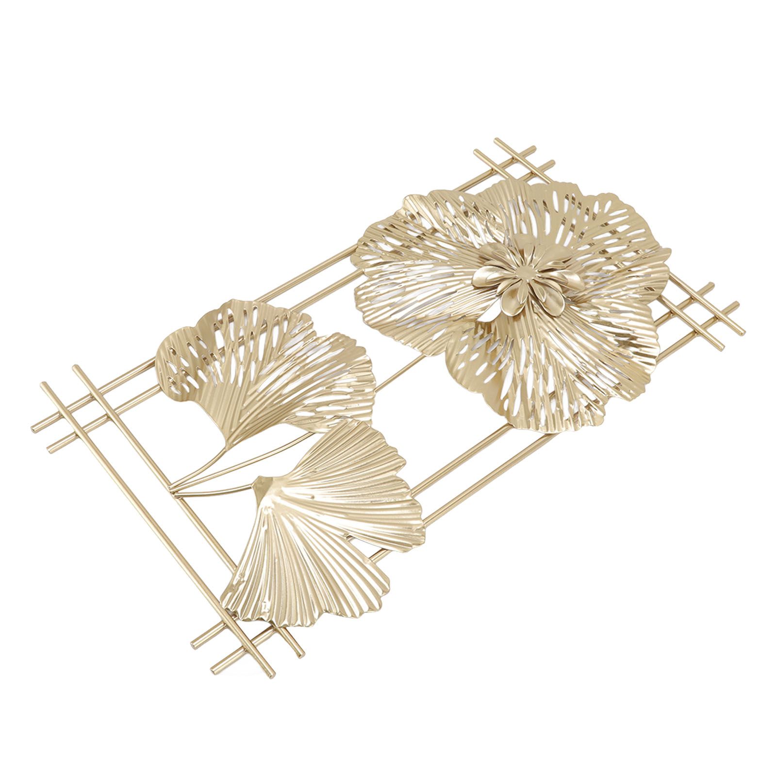Golden Metal Ginkgo Leaf Decoration Modern Minimalist 3D Wall Sculpture for Bedroom Living Room Hotel Cafe - Image 2