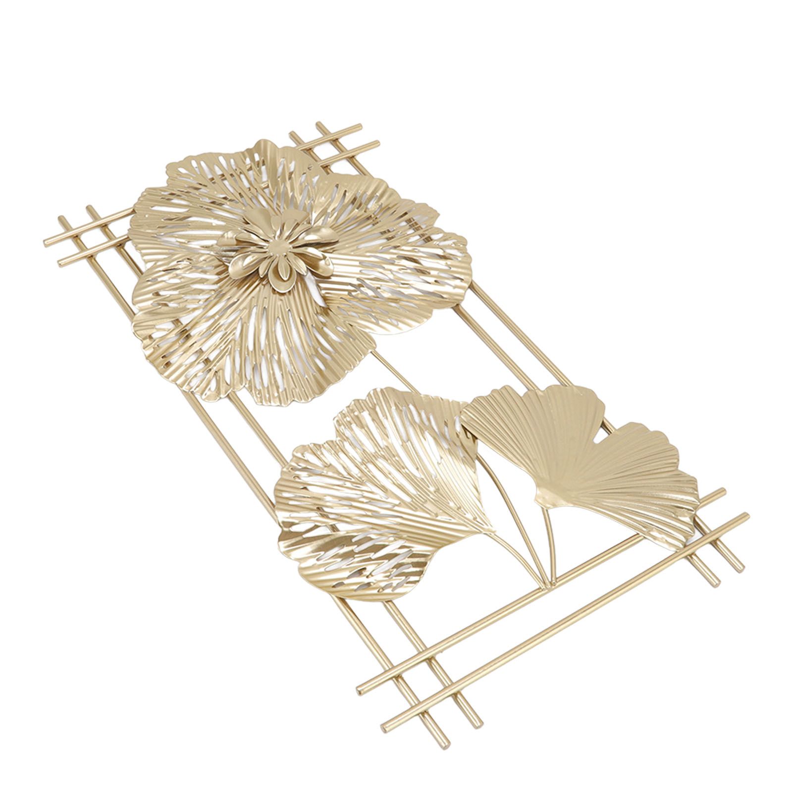 Golden Metal Ginkgo Leaf Decoration Modern Minimalist 3D Wall Sculpture for Bedroom Living Room Hotel Cafe - Image 3
