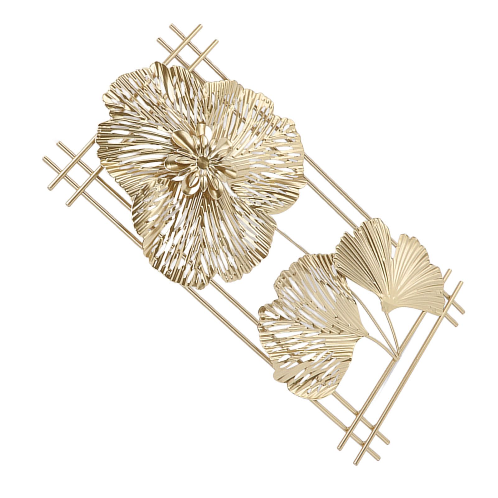 Golden Metal Ginkgo Leaf Decoration Modern Minimalist 3D Wall Sculpture for Bedroom Living Room Hotel Cafe - Image 4
