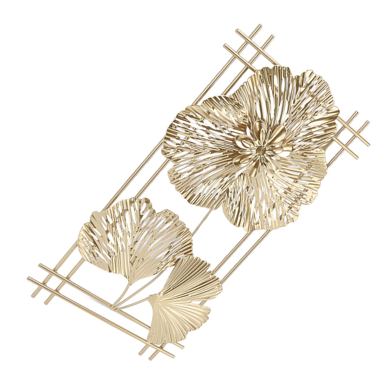 Golden Metal Ginkgo Leaf Decoration Modern Minimalist 3D Wall Sculpture for Bedroom Living Room Hotel Cafe - Image 5