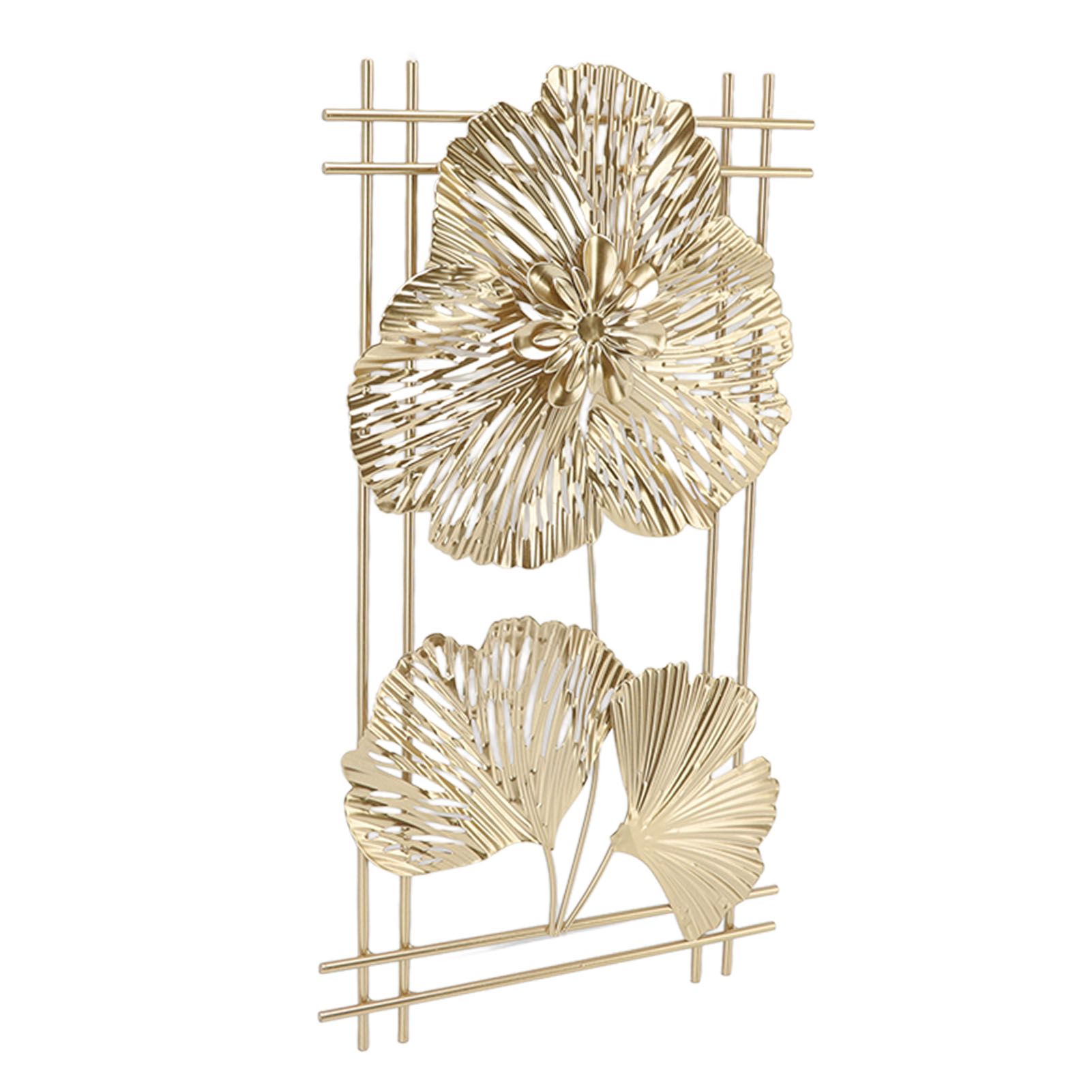 Golden Metal Ginkgo Leaf Decoration Modern Minimalist 3D Wall Sculpture for Bedroom Living Room Hotel Cafe - Image 6