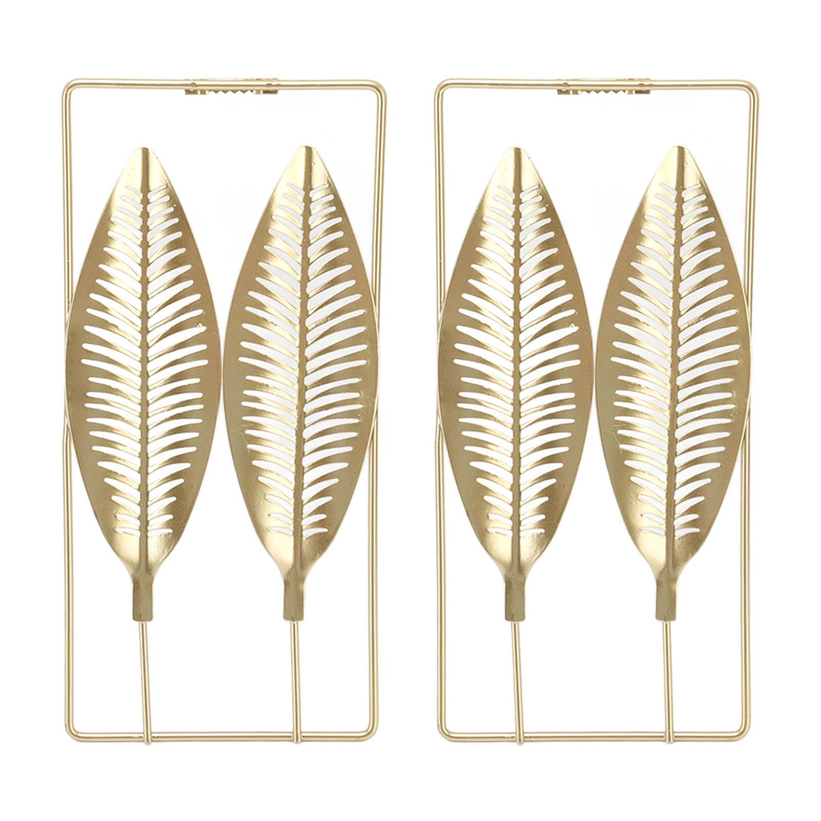 2Pcs Gold Wall Sculptures Metal Wall Decor with Frame for Living Room Bedroom Office Study - Image 1