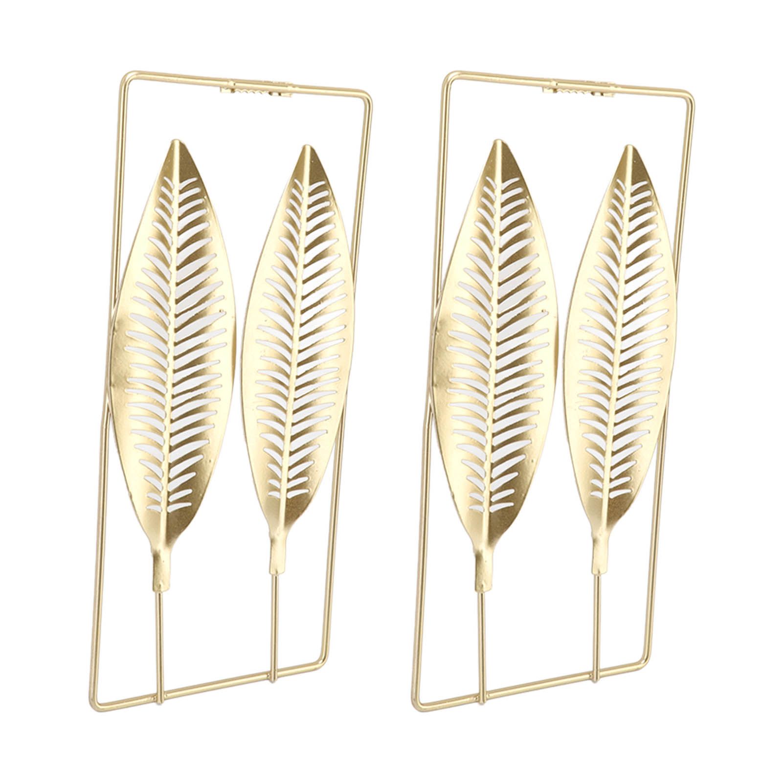 2Pcs Gold Wall Sculptures Metal Wall Decor with Frame for Living Room Bedroom Office Study - Image 4