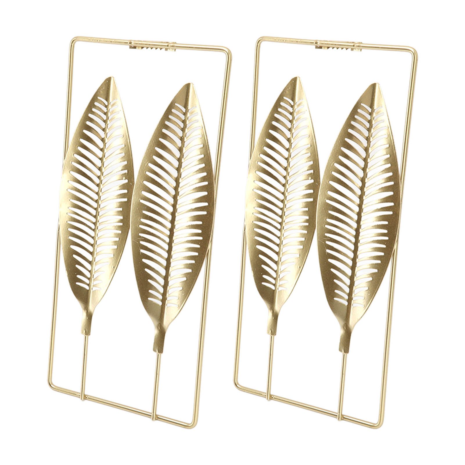 2Pcs Gold Wall Sculptures Metal Wall Decor with Frame for Living Room Bedroom Office Study - Image 7