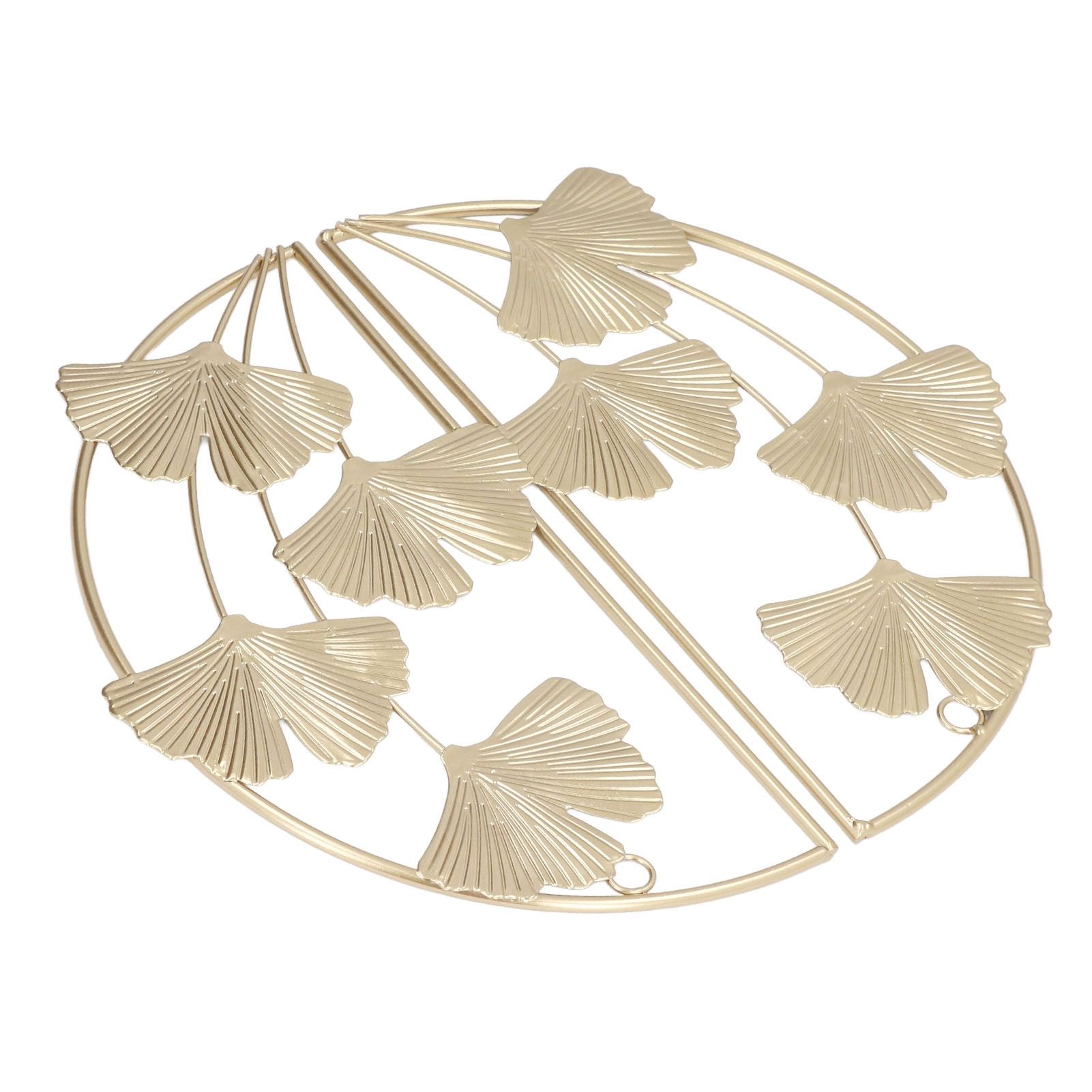 2 Pcs Ginkgo Leaf Decoration Modern Simple Nordic Style Metal Golden Ginkgo Leaf Wrought Iron Wall Decoration - Image 3