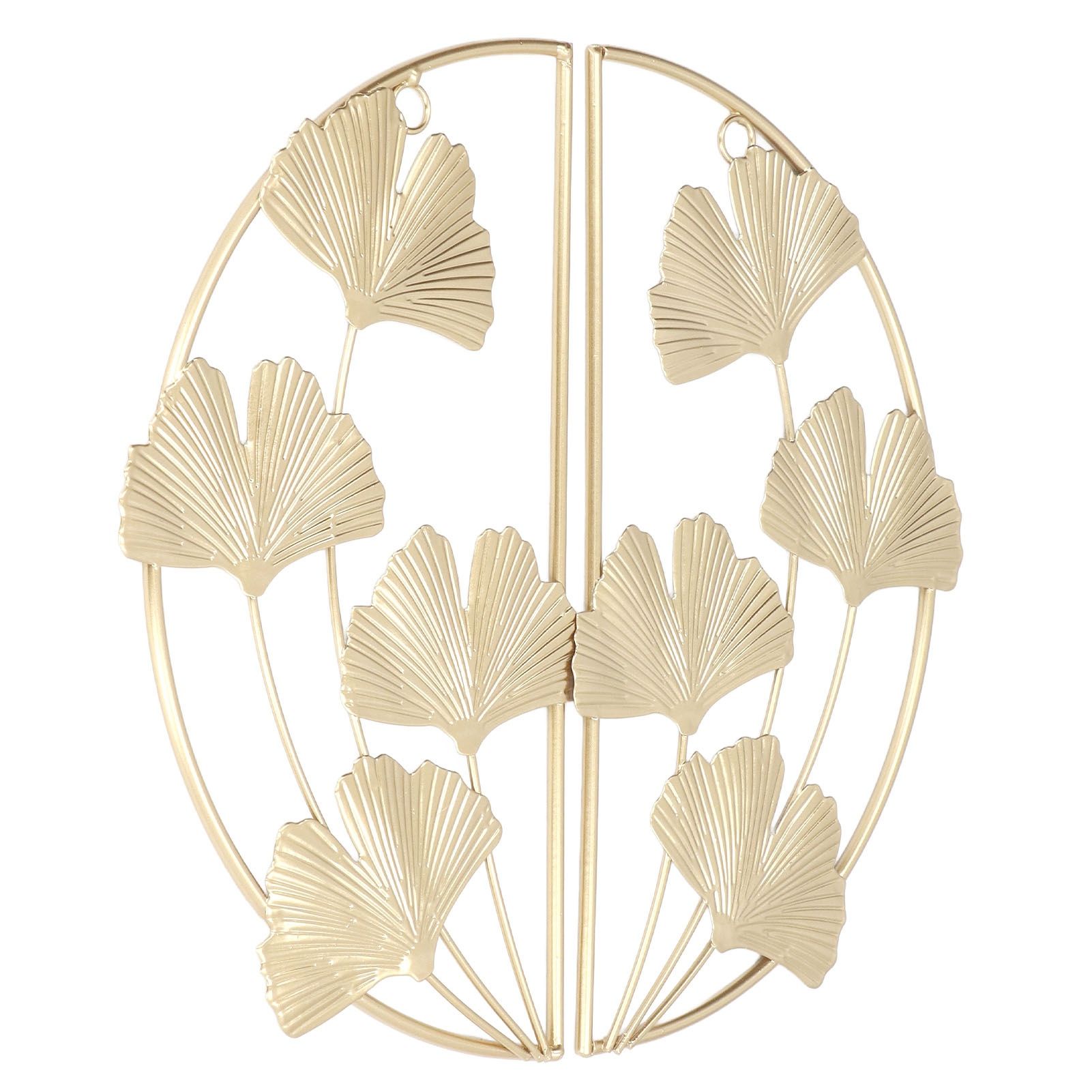2 Pcs Ginkgo Leaf Decoration Modern Simple Nordic Style Metal Golden Ginkgo Leaf Wrought Iron Wall Decoration - Image 7