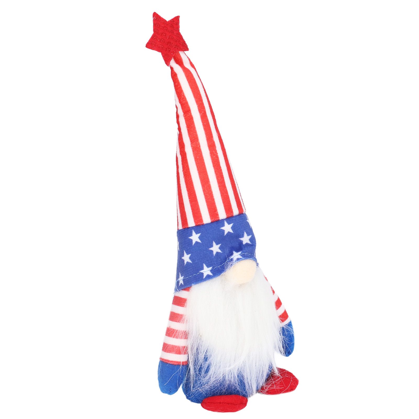 Independence Day Gnome Cute Handcrafted Beautiful Meaning Gnome Plush Decoration for Office Living Room Vertical Stripes - Image 3