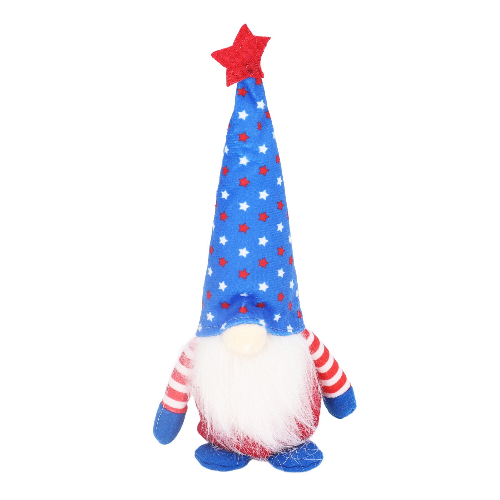 Independence Day Gnome Cute Handcrafted Beautiful Meaning Gnome Plush Decoration for Office Living Room Blue Star - Image 1