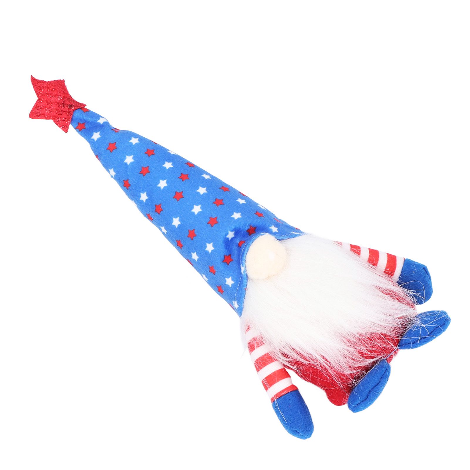 Independence Day Gnome Cute Handcrafted Beautiful Meaning Gnome Plush Decoration for Office Living Room Blue Star - Image 3