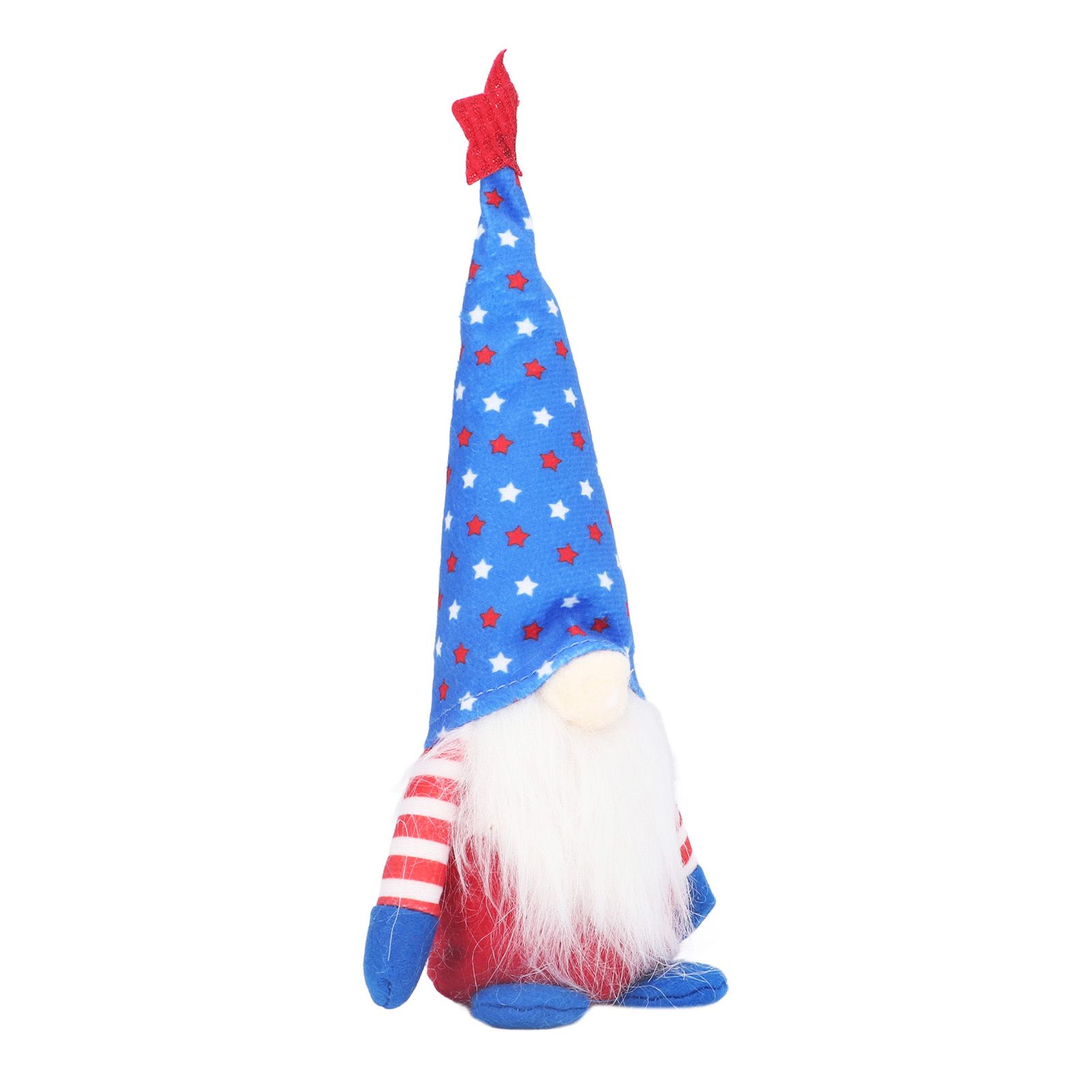 Independence Day Gnome Cute Handcrafted Beautiful Meaning Gnome Plush Decoration for Office Living Room Blue Star - Image 7