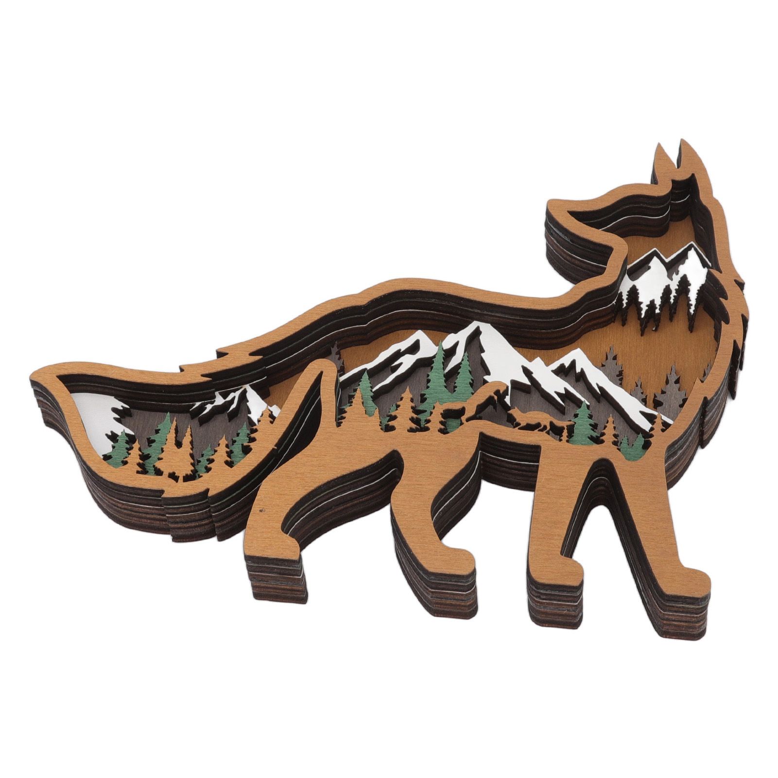 Wood Animal Ornament Multi Layered Creativity Mechanically Engraved Wooden Animal Crafts for Home Office Decoration - Image 7