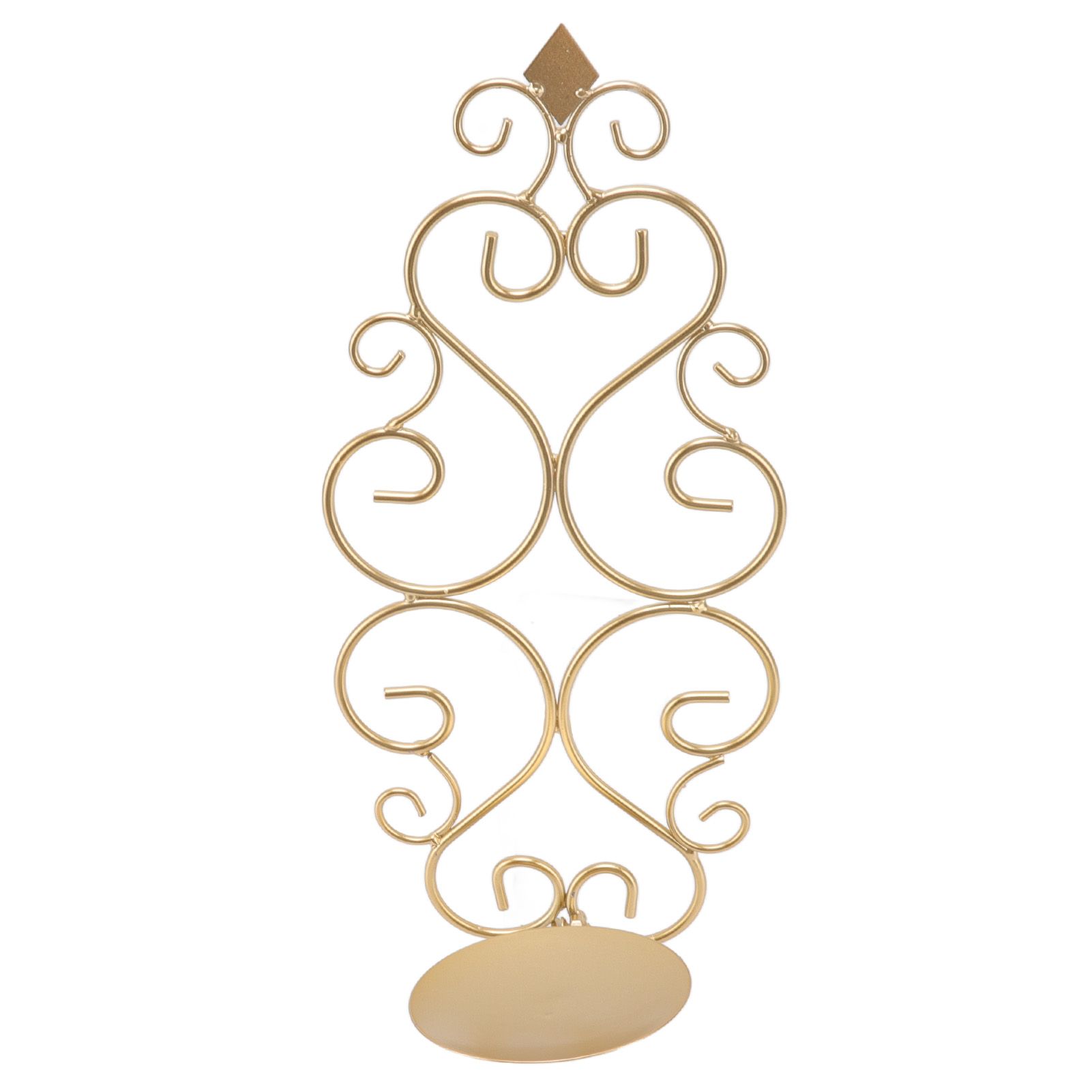 Candle Holder Iron Candlestick Folding Wall Mount Base Sconce Home Decoration for Room Metal Gold - Image 2