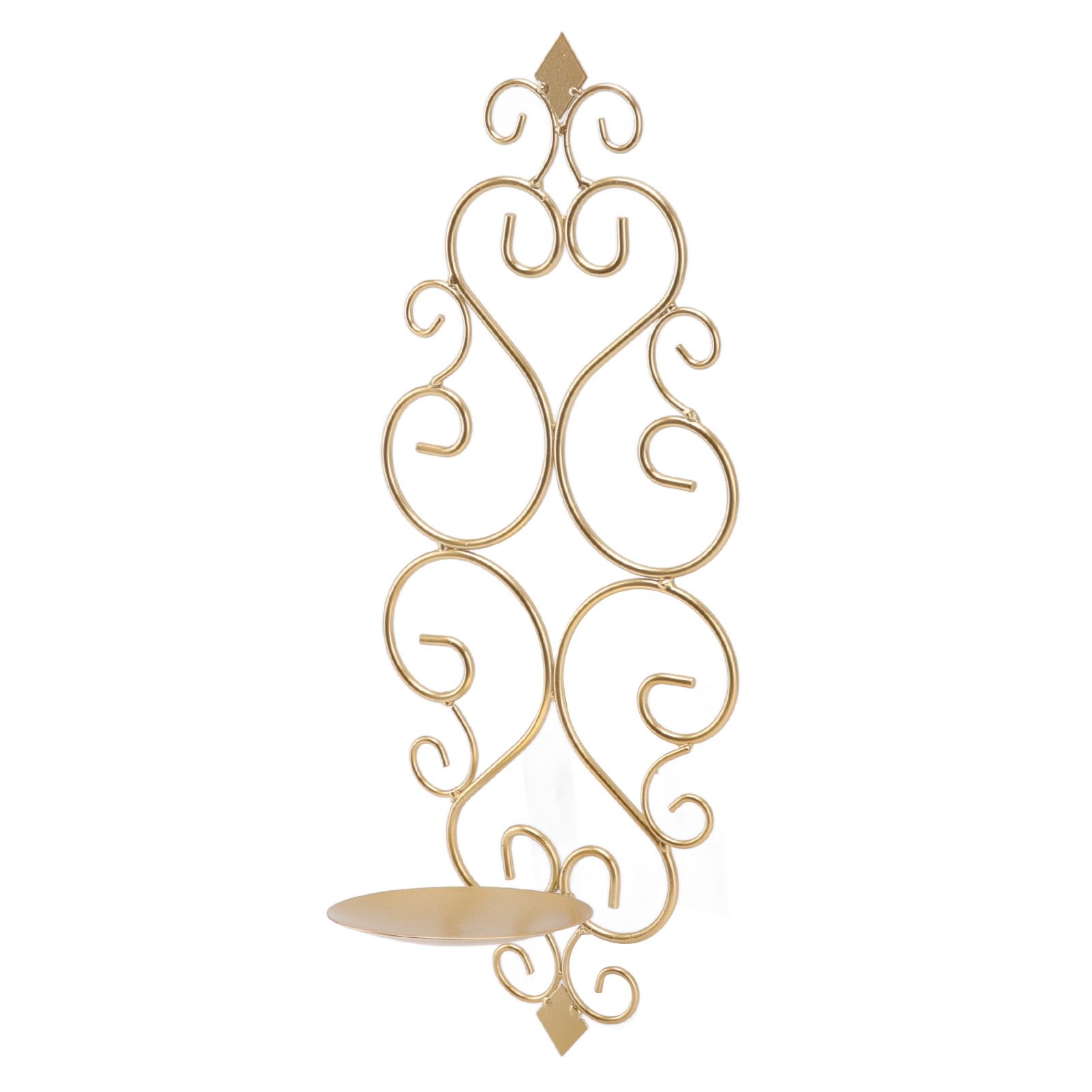 Candle Holder Iron Candlestick Folding Wall Mount Base Sconce Home Decoration for Room Metal Gold - Image 3