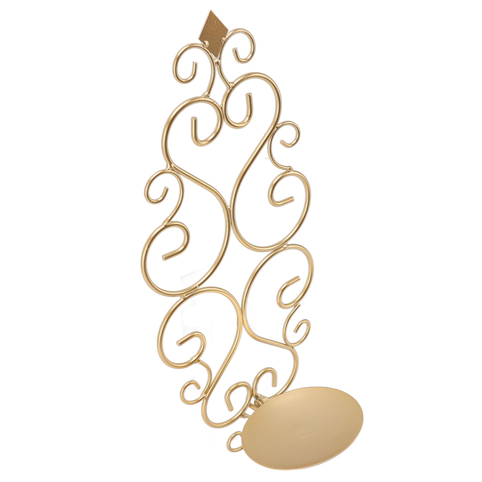 Candle Holder Iron Candlestick Folding Wall Mount Base Sconce Home Decoration for Room Metal Gold - Image 7