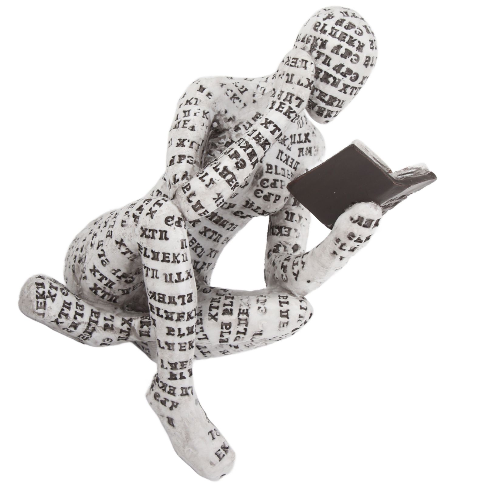 Resin Reading Woman Figurine Innovative Lady Reading Pulp Molding Bookshelf Ornaments for Home Decoration A - Image 6