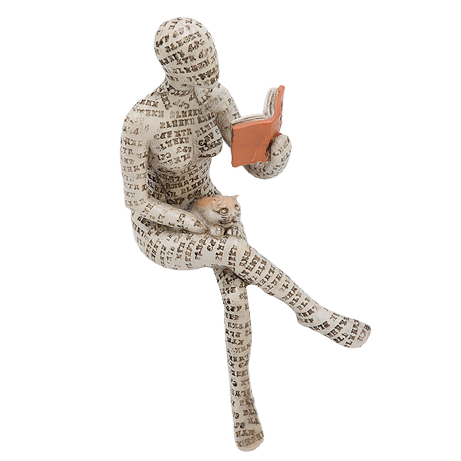 Resin Reading Woman Figurine Innovative Lady Reading Pulp Molding Bookshelf Ornaments for Home Decoration B - Image 2
