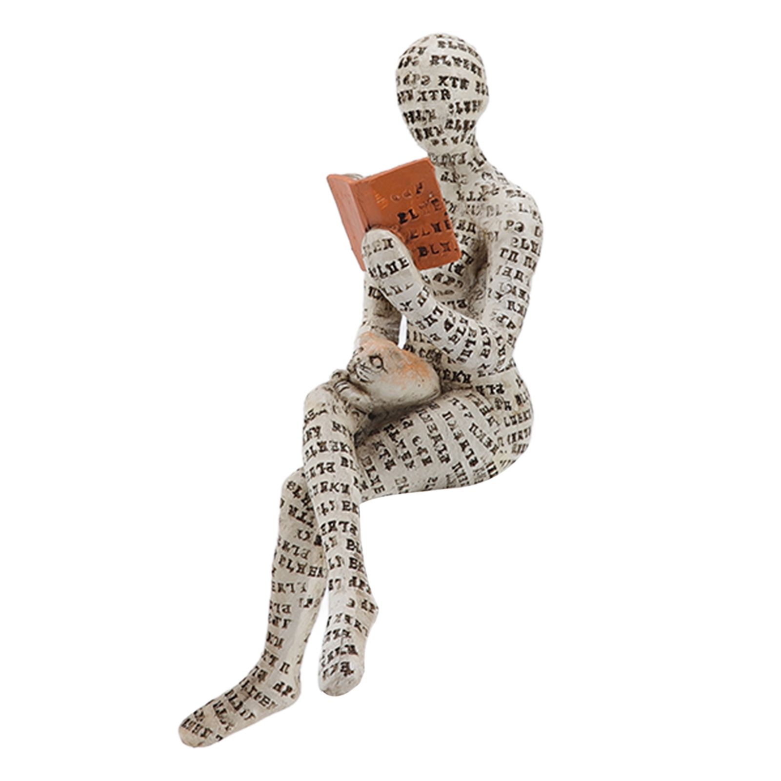 Resin Reading Woman Figurine Innovative Lady Reading Pulp Molding Bookshelf Ornaments for Home Decoration B - Image 3