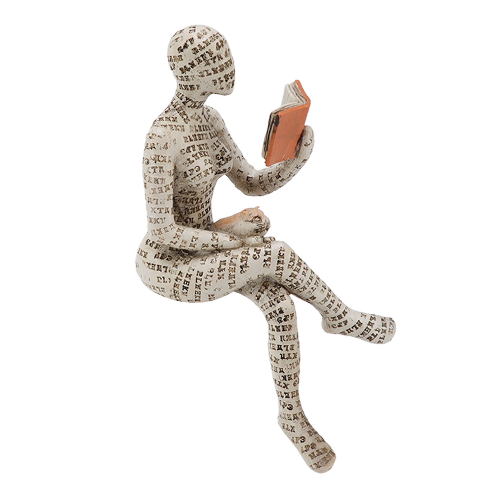 Resin Reading Woman Figurine Innovative Lady Reading Pulp Molding Bookshelf Ornaments for Home Decoration B - Image 4