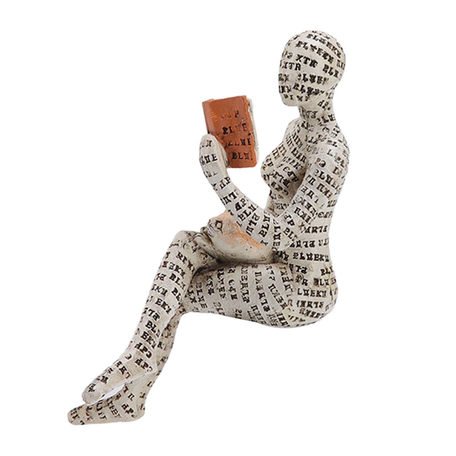 Resin Reading Woman Figurine Innovative Lady Reading Pulp Molding Bookshelf Ornaments for Home Decoration B - Image 5