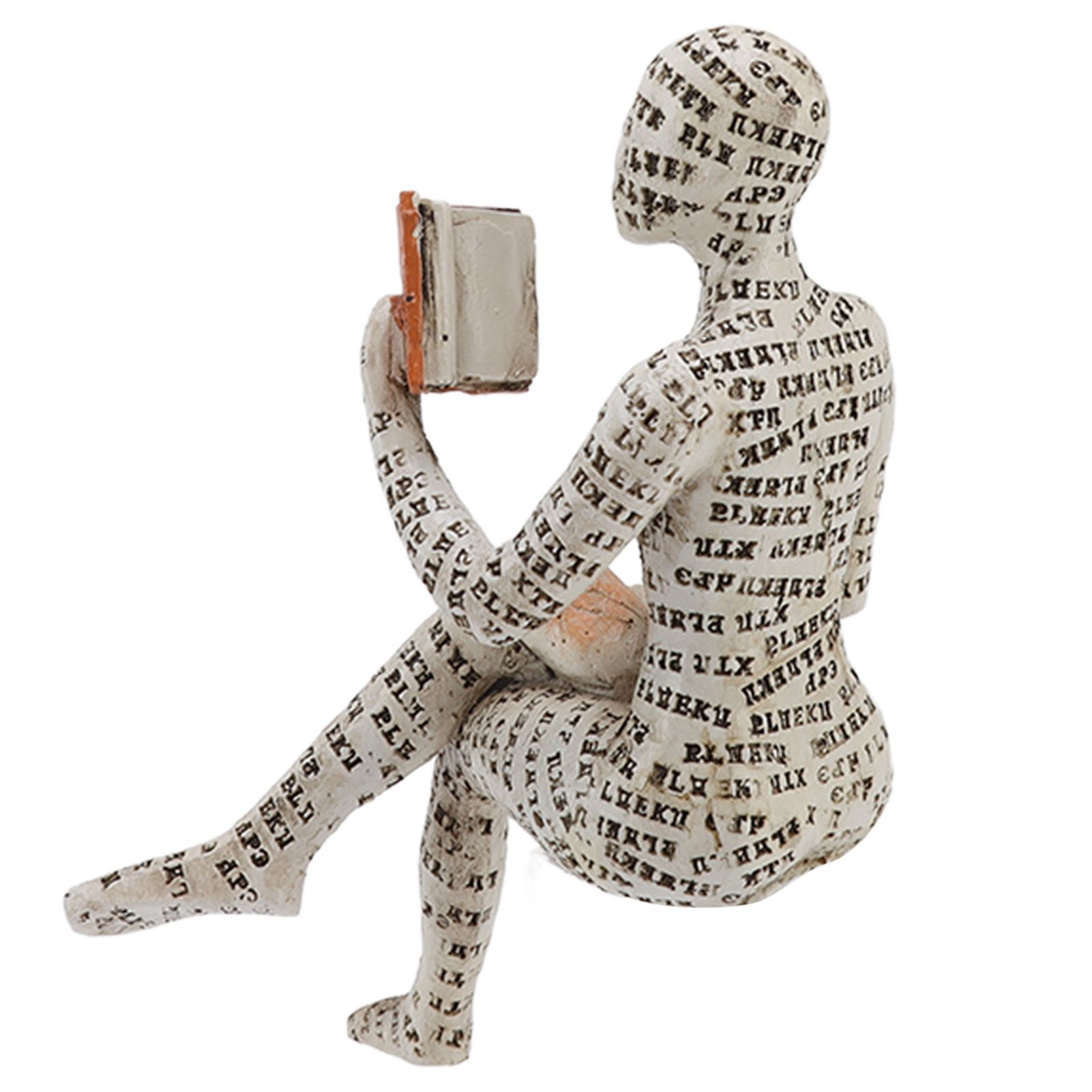 Resin Reading Woman Figurine Innovative Lady Reading Pulp Molding Bookshelf Ornaments for Home Decoration B - Image 8