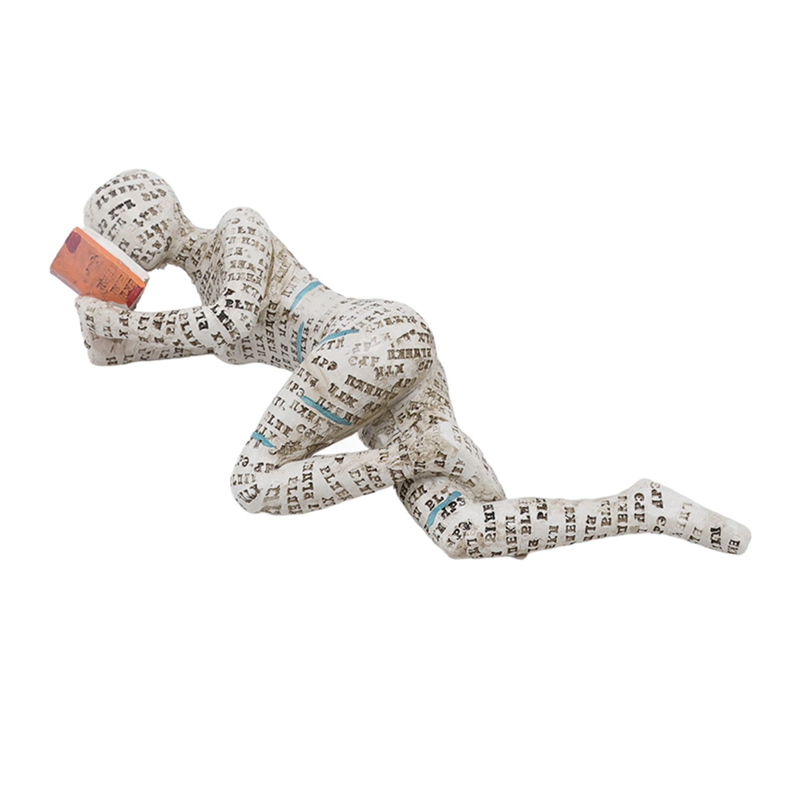 Resin Reading Woman Figurine Innovative Lady Reading Pulp Molding Bookshelf Ornaments for Home Decoration C - Image 6