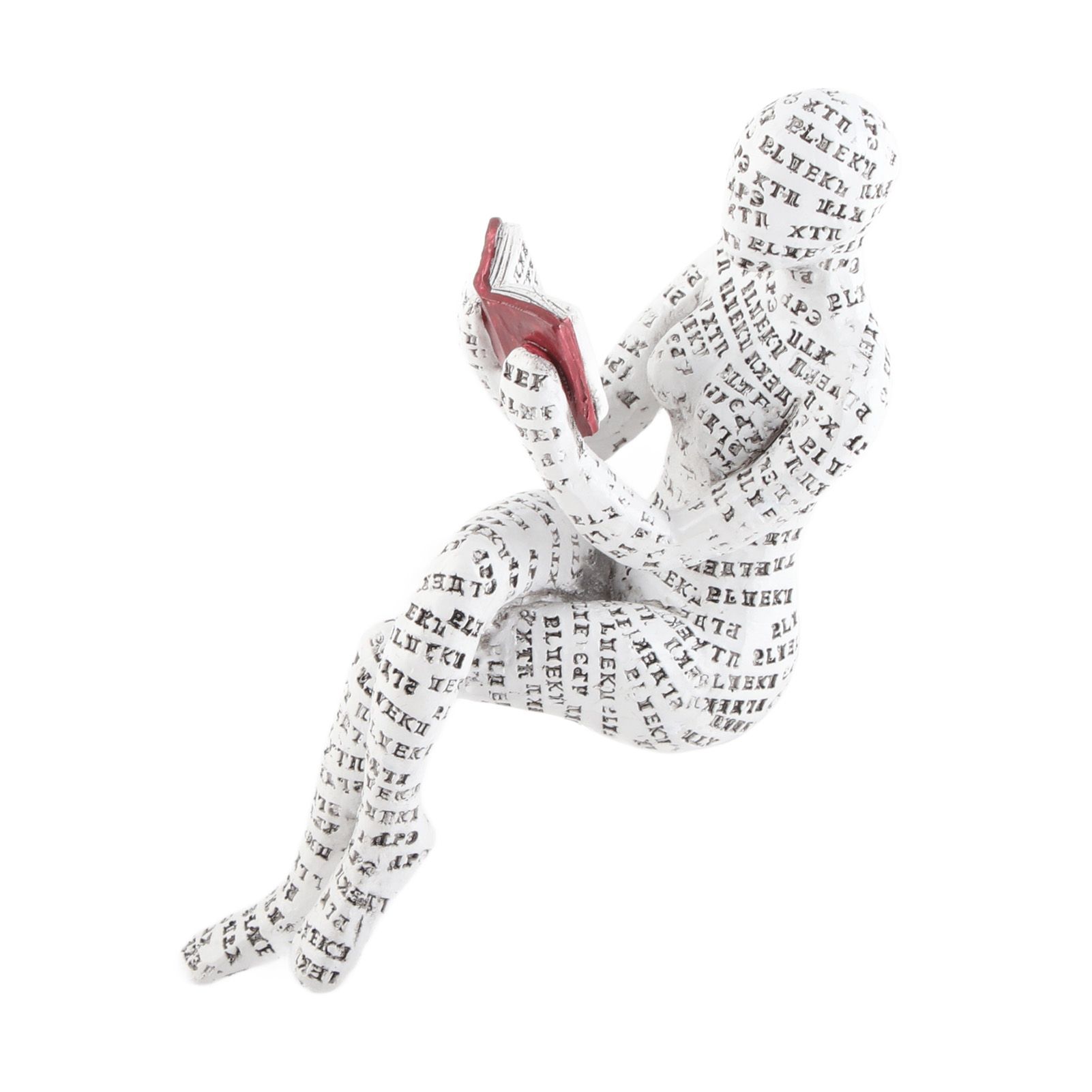 Resin Reading Woman Figurine Innovative Lady Reading Pulp Molding Bookshelf Ornaments for Home Decoration D - Image 4
